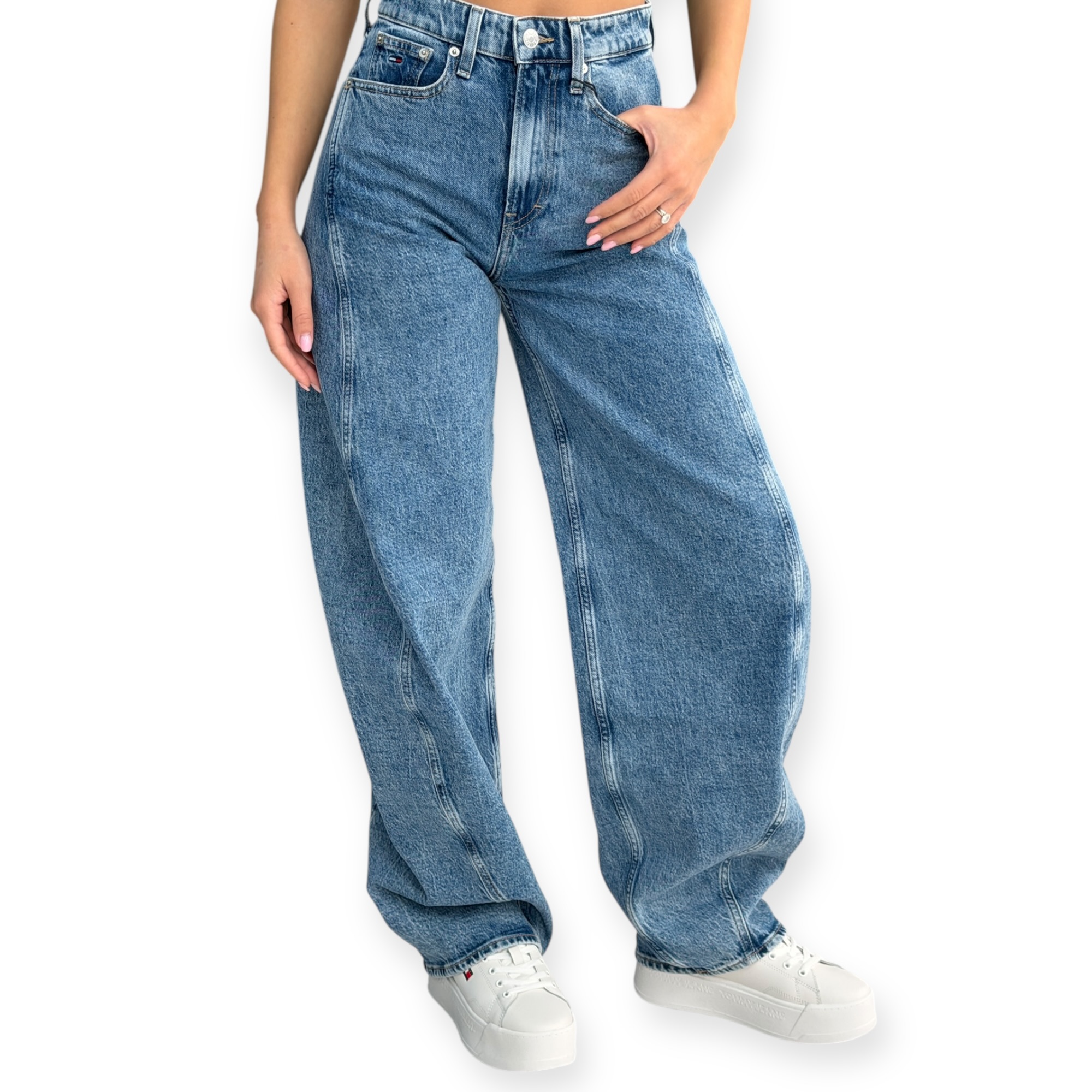 גינס TOMMY HILFIGER ELLA MID BARREL גינס TOMMY HILFIGER ELLA MID BARREL