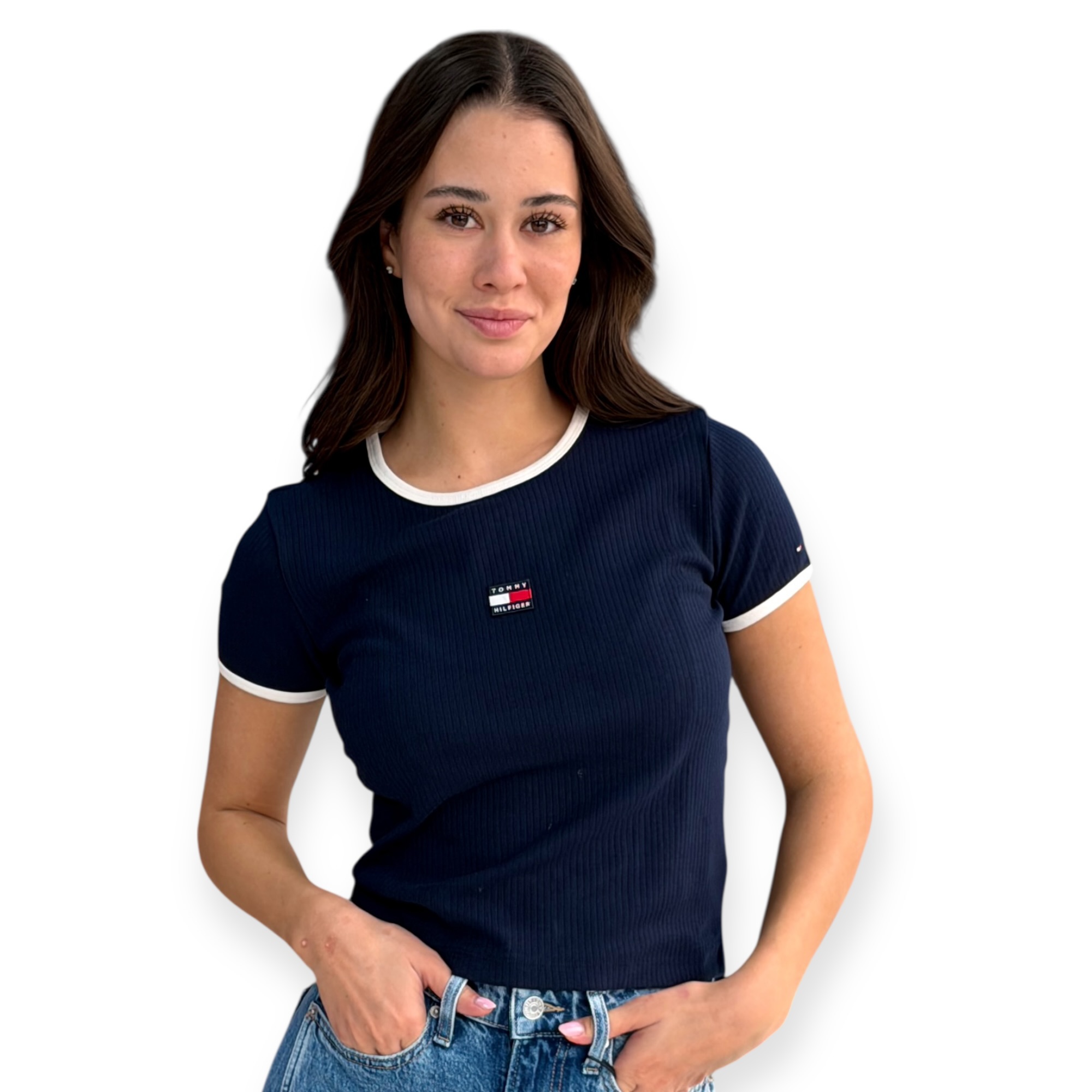 חולצה TOMMY HILFIGER RIB TEE חולצה TOMMY HILFIGER RIB TEE