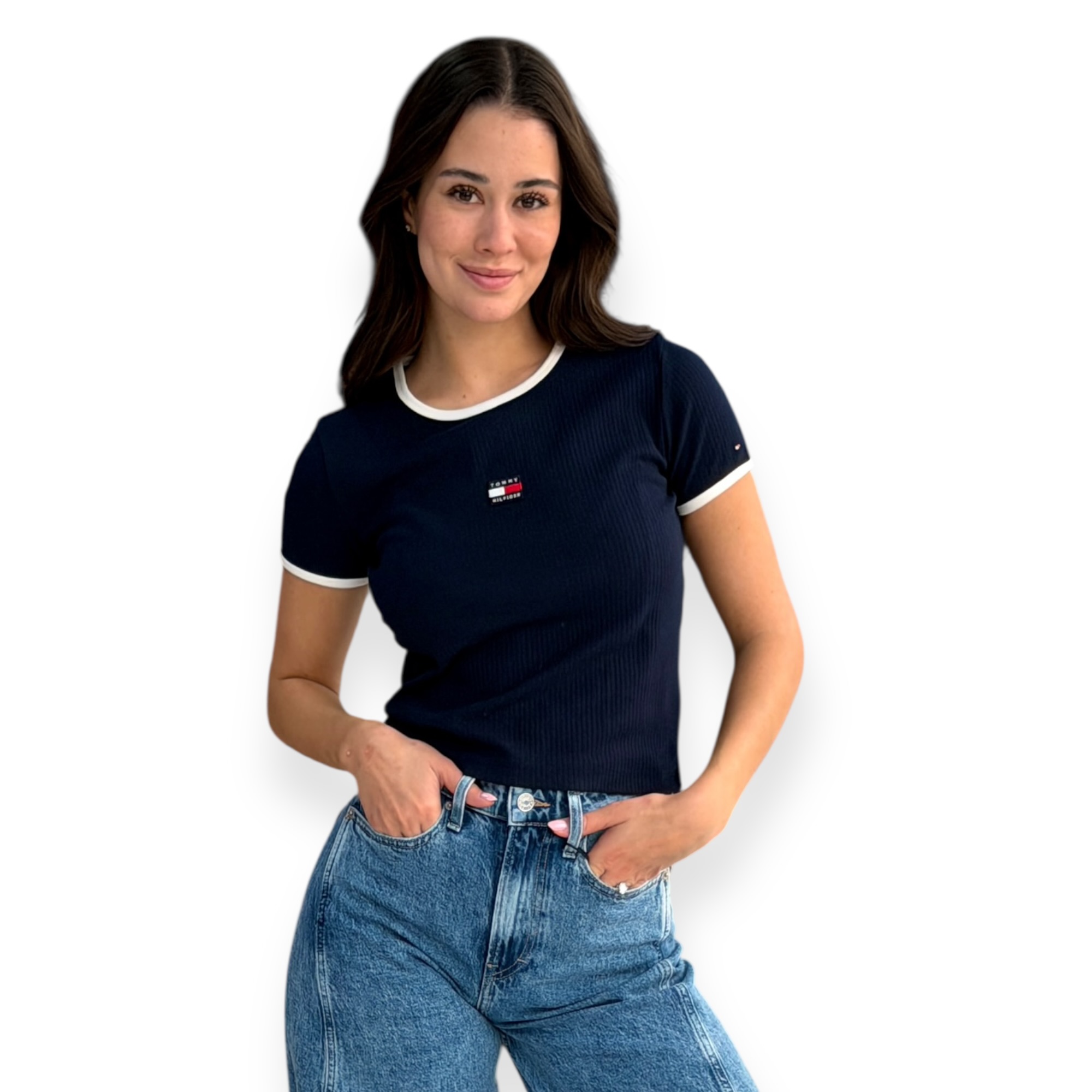 חולצה TOMMY HILFIGER RIB TEE חולצה TOMMY HILFIGER RIB TEE