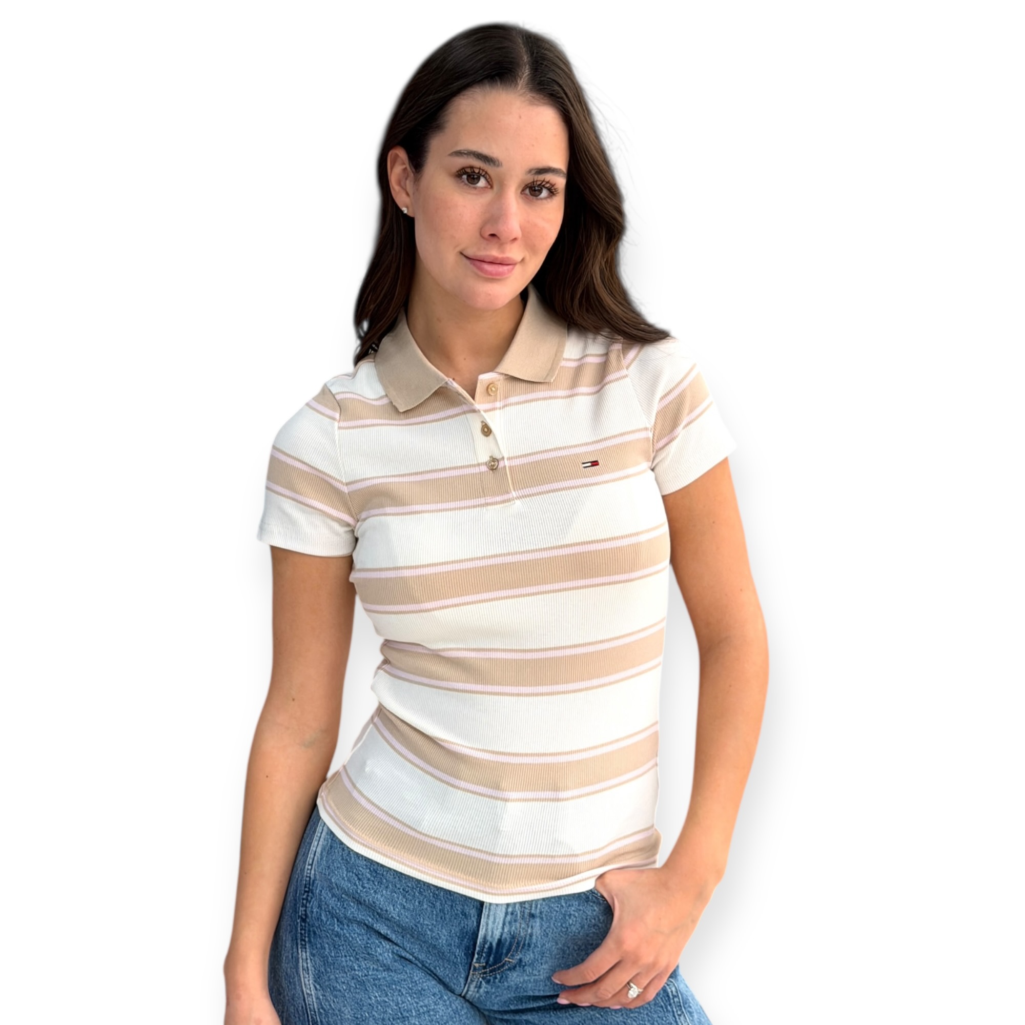 חולצה TOMMY HILFIGER SLIM POLO RIB TEE