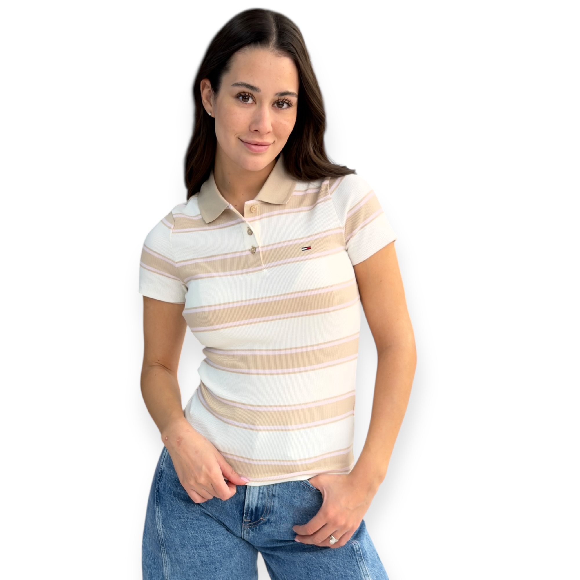 חולצה TOMMY HILFIGER SLIM POLO RIB TEE