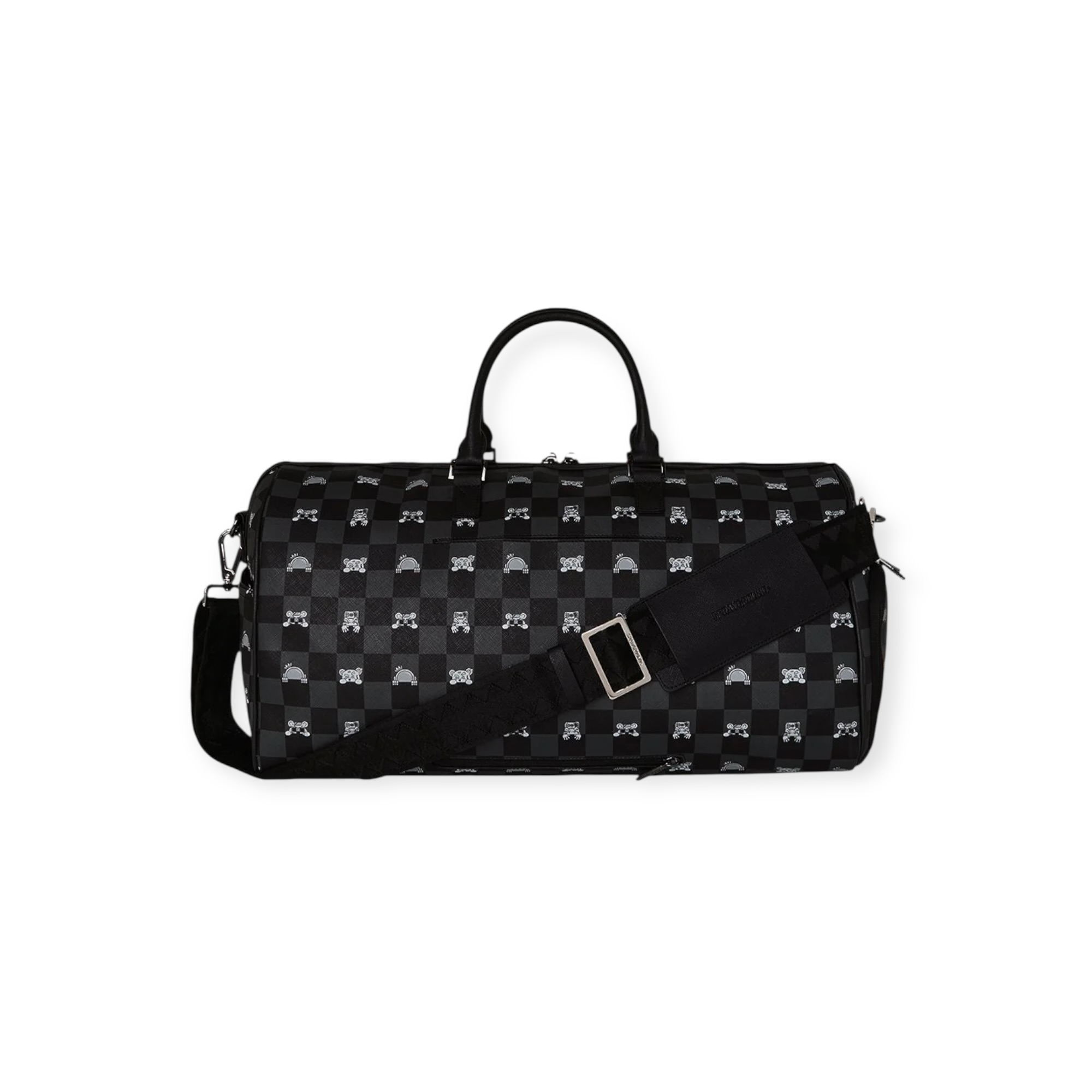 תיק SPRAYGROUND GRAY PEEKING CHARACTER CHECK LARGE DUFFLE
