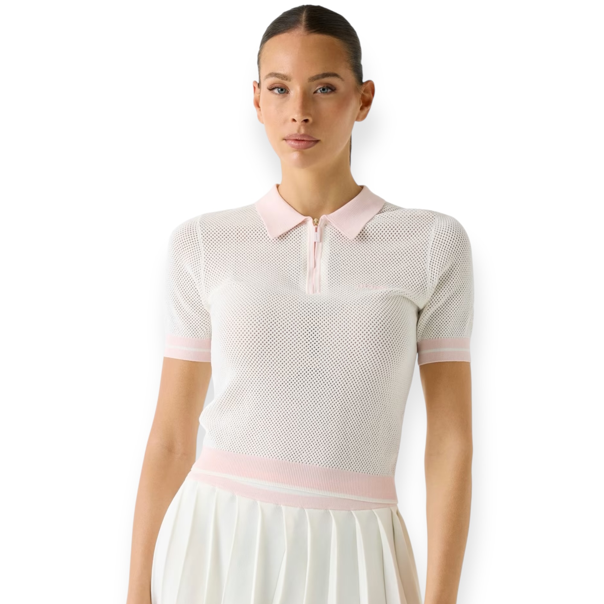 חולצה GUESS CROPPED POLO SWEATER