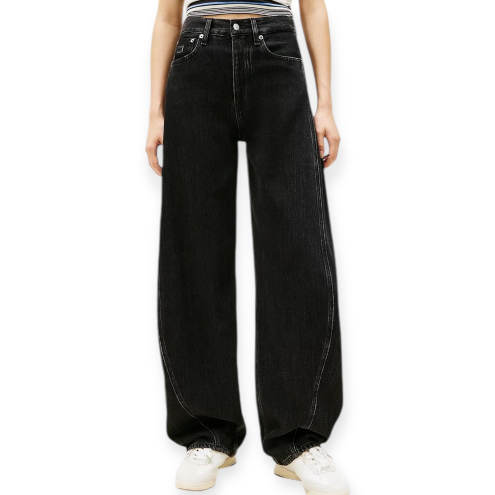 גינס נשים TOMMY HILFIGER MID RISE BARREL JEANS