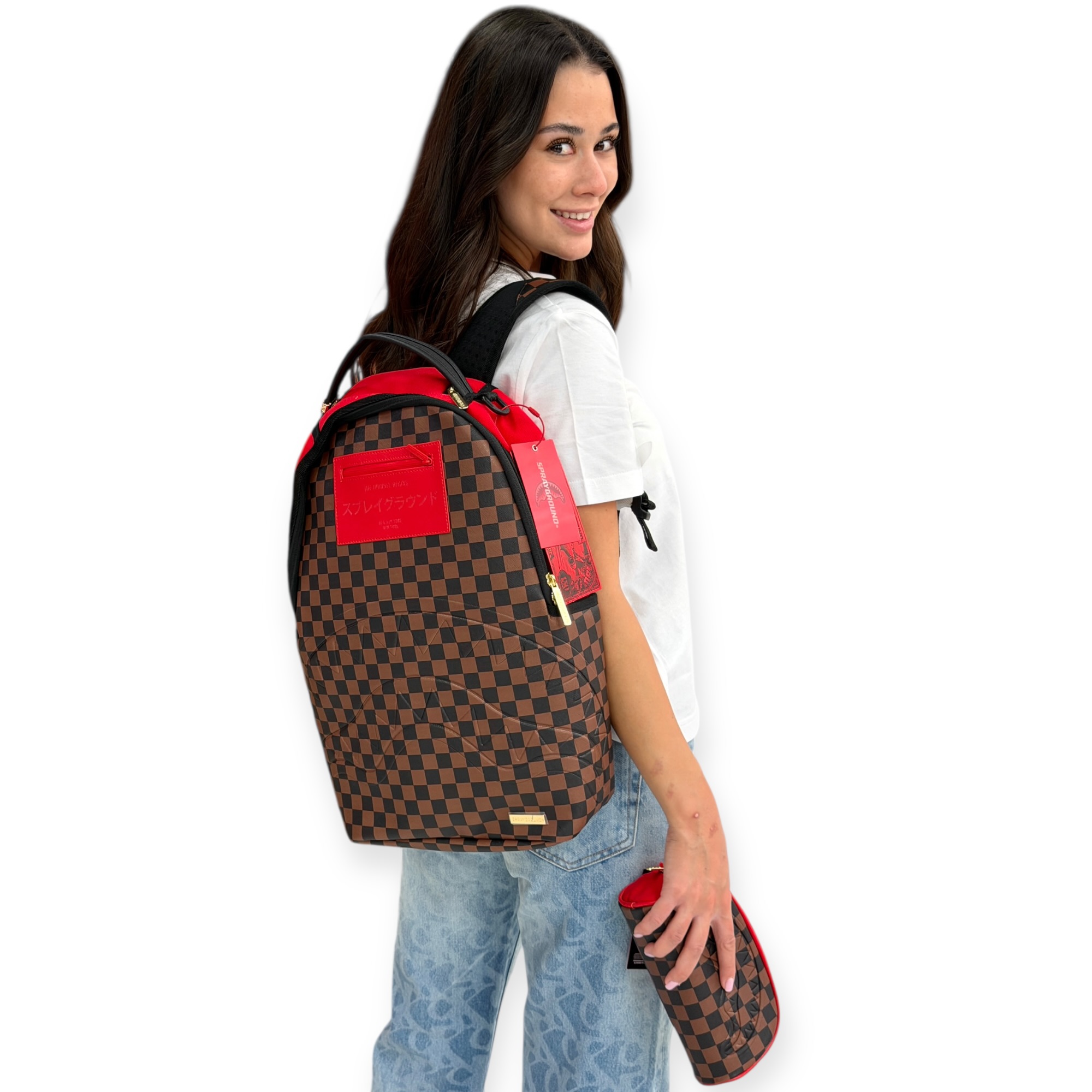 תיק SPRAYGROUND RED REDEMPTION DLXSV BACKPACK תיק SPRAYGROUND RED REDEMPTION DLXSV BACKPACK