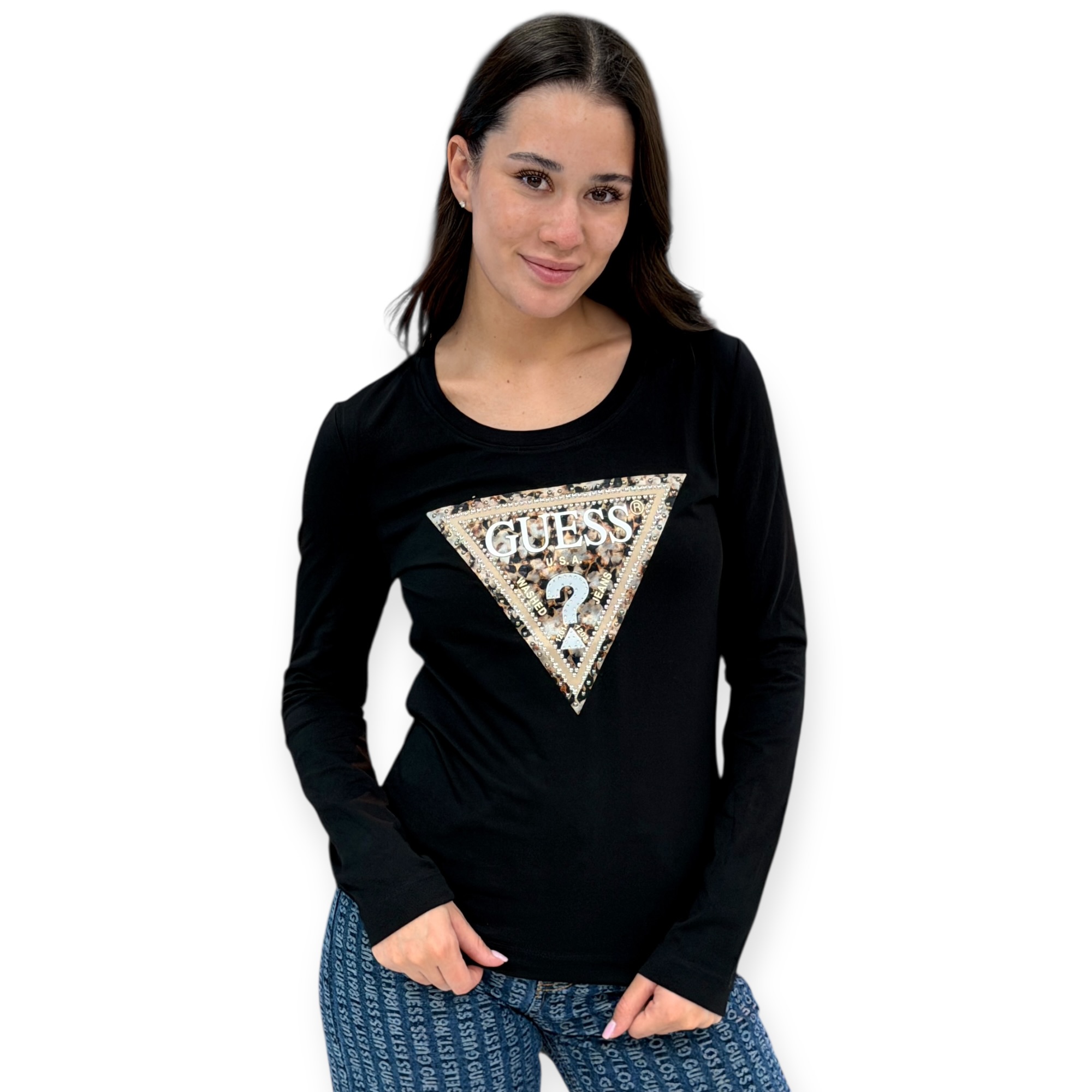 חולצה GUESS TRIANGLE LS TEE