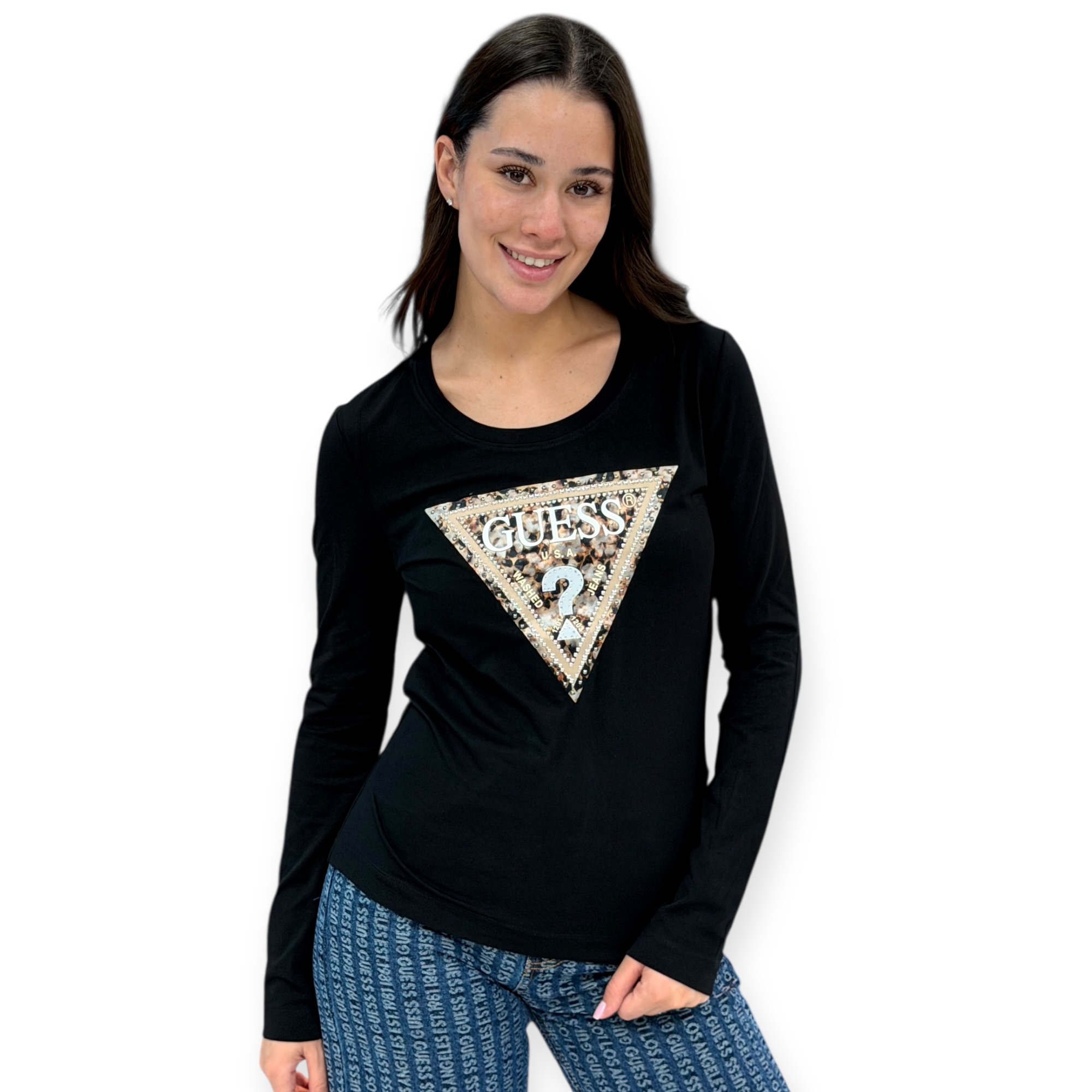 חולצה GUESS TRIANGLE LS TEE