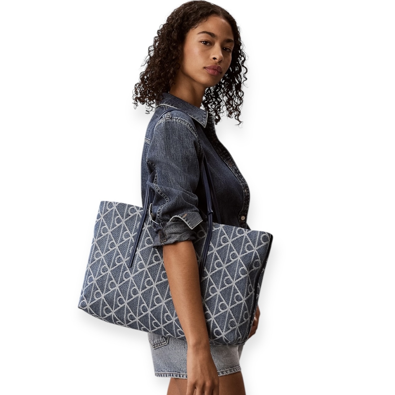 תיק CALVIN KLEIN AOP DENIM TOT