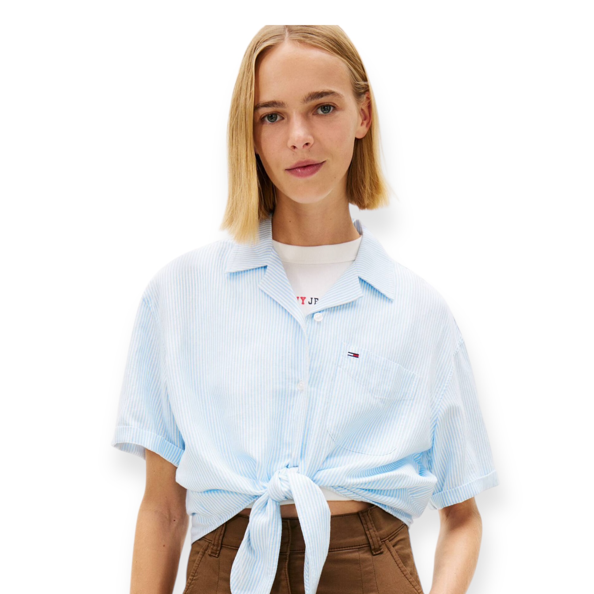 חולצה TOMMY HILFIGER LINEN SHIRT