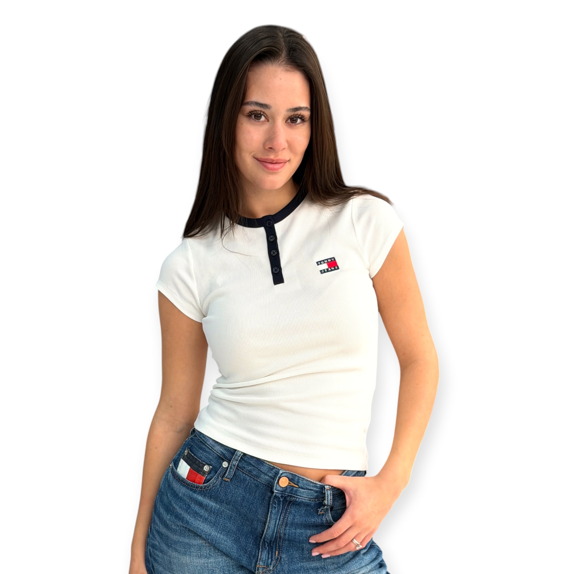 חולצה TOMMY HILFIGER SLIM HENLEY BADG חולצה TOMMY HILFIGER SLIM HENLEY BADG