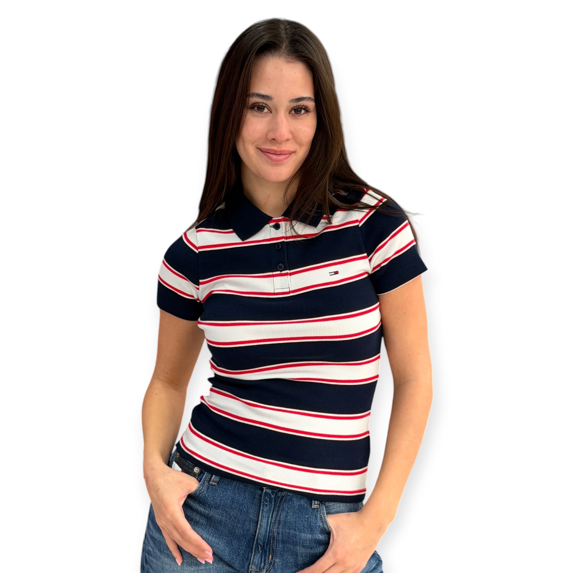 חולצה TOMMY HILFIGER SLIM POLO RIB TEE חולצה TOMMY HILFIGER SLIM POLO RIB TEE