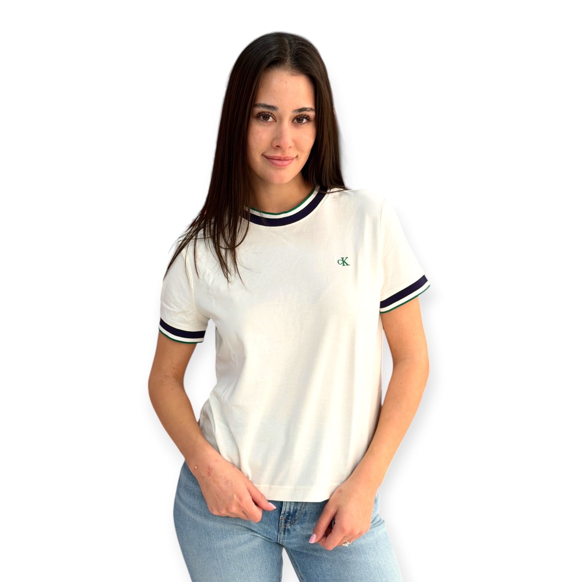 חולצה CALVIN KLEIN MONOGRAM STRIPE TEE חולצה CALVIN KLEIN MONOGRAM STRIPE TEE