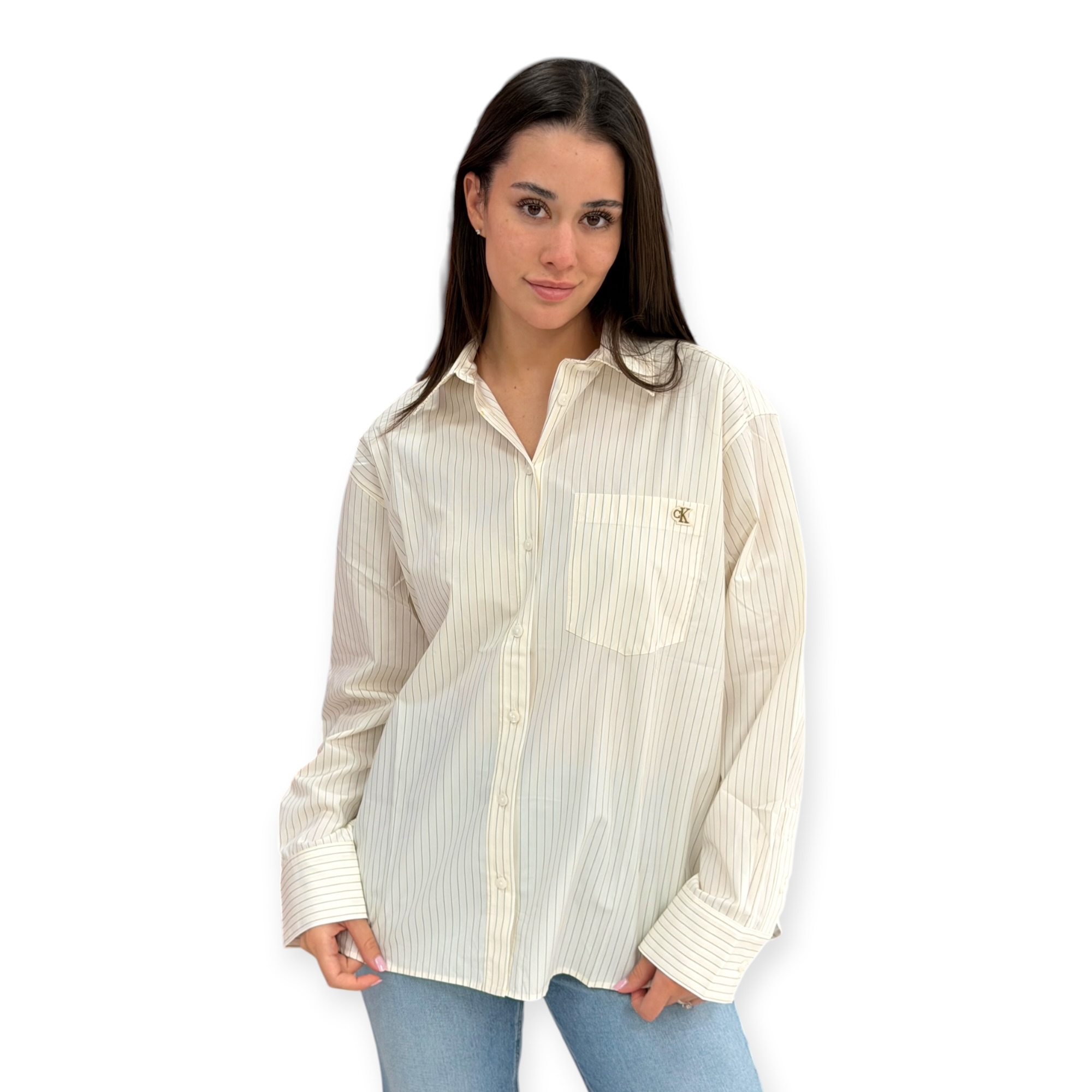חולצה CALVIN KLEIN COTON POPLIN REALAXED SHIRT