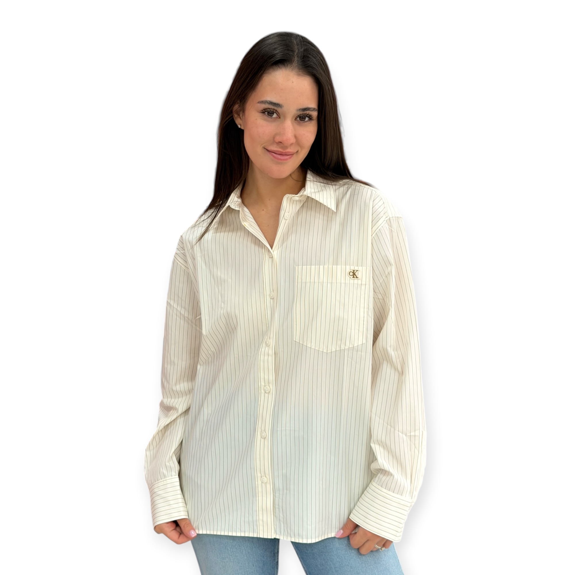 חולצה CALVIN KLEIN COTON POPLIN REALAXED SHIRT