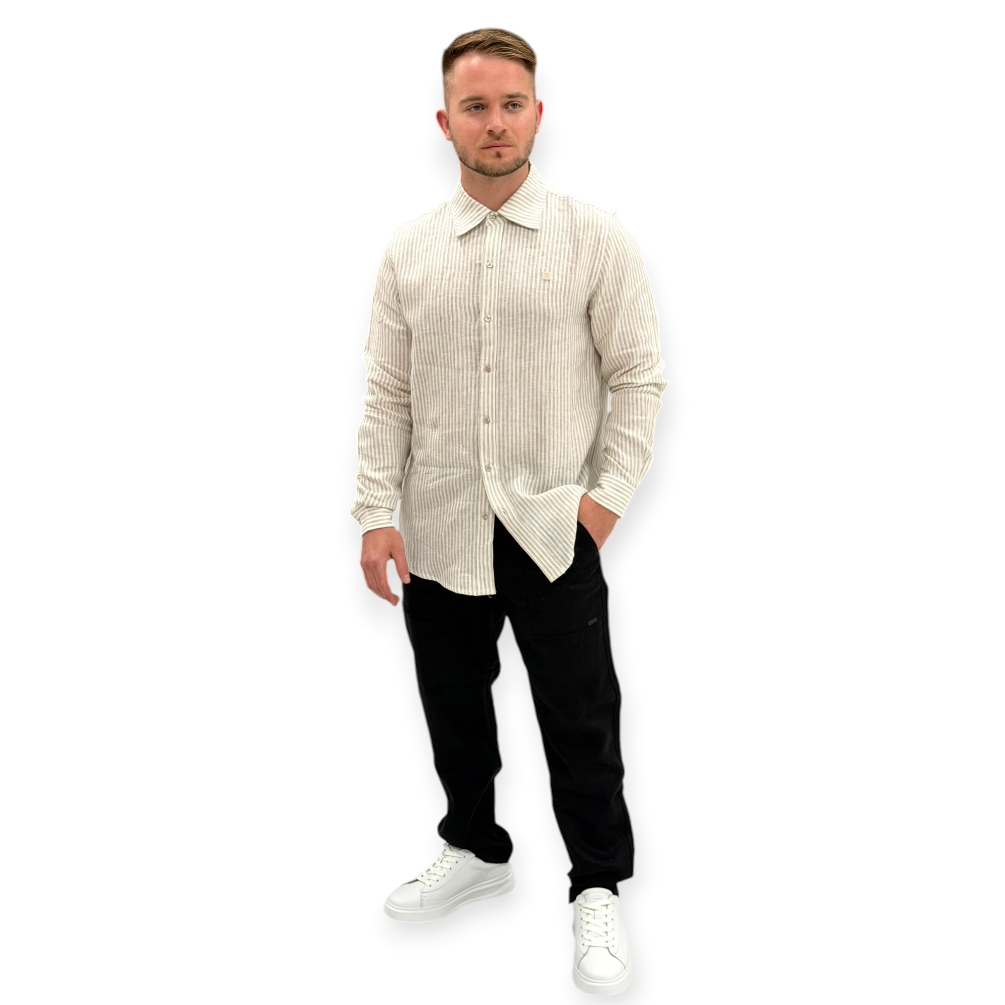 חולצה פשתן BALR RELEXED LINEN BUTTONED SHIRT חולצה פשתן BALR RELEXED LINEN BUTTONED SHIRT