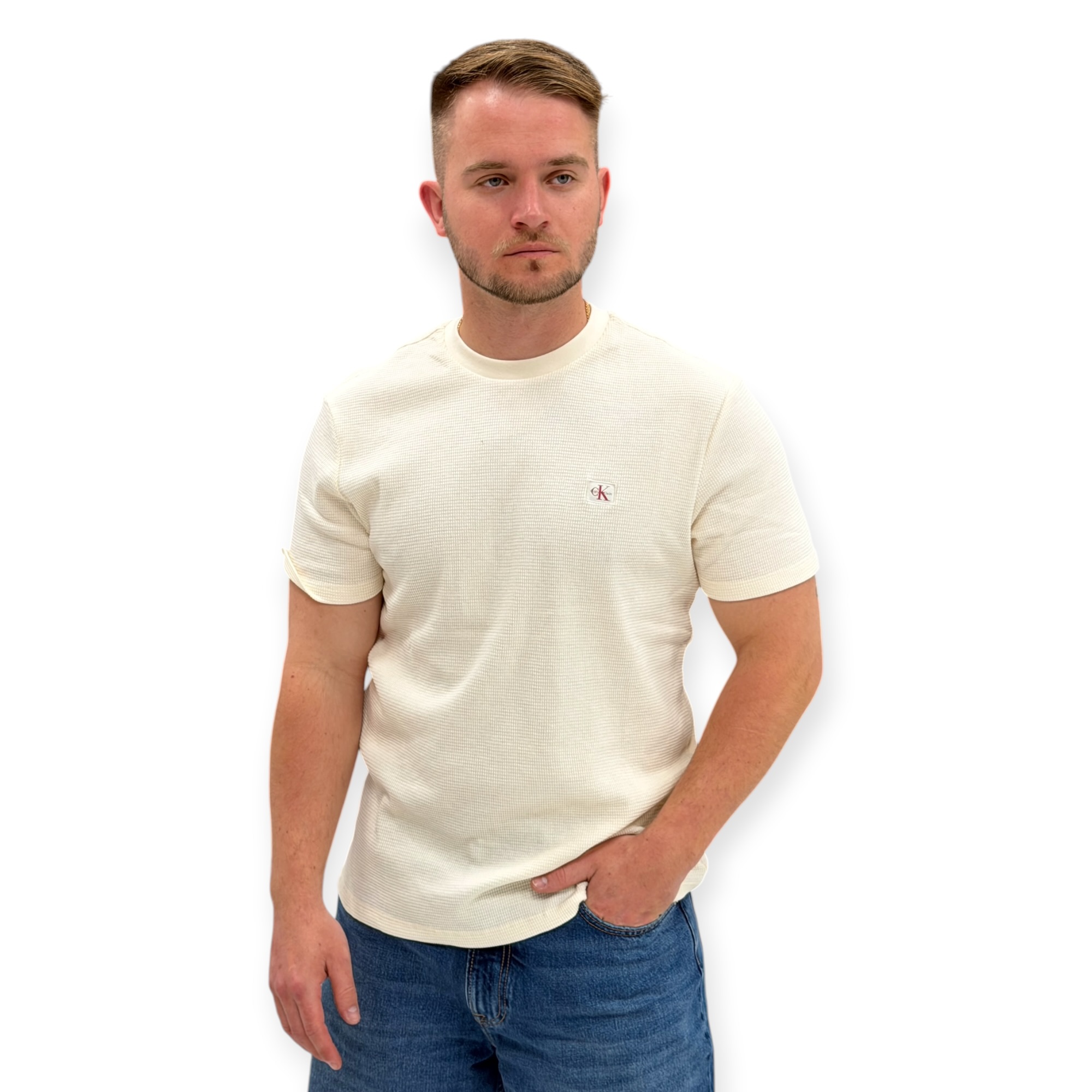 חולצה CALVIN KLEIN WAFFLE BADGE TEE