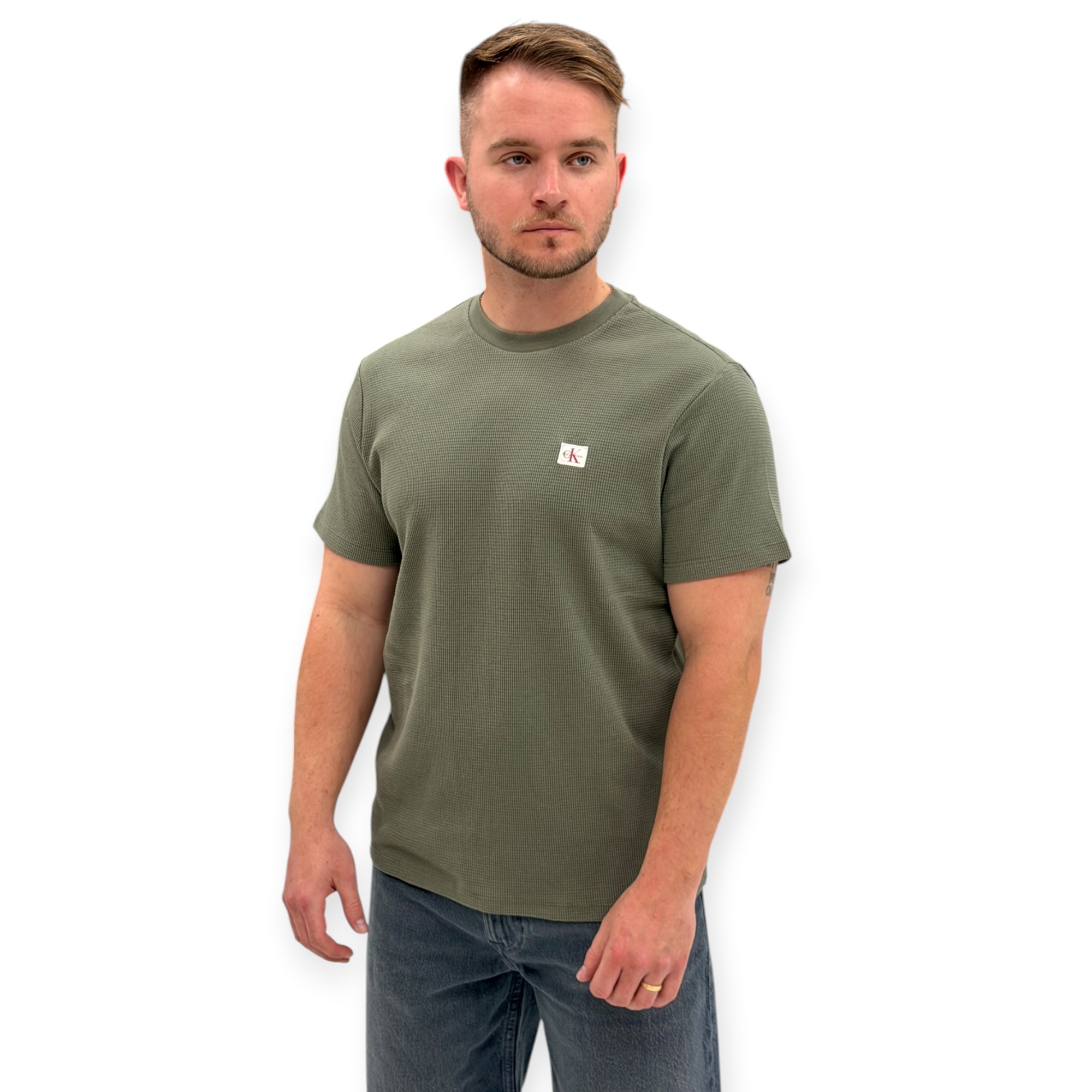 חולצה CALVIN KLEIN WAFFLE BADGE TEE