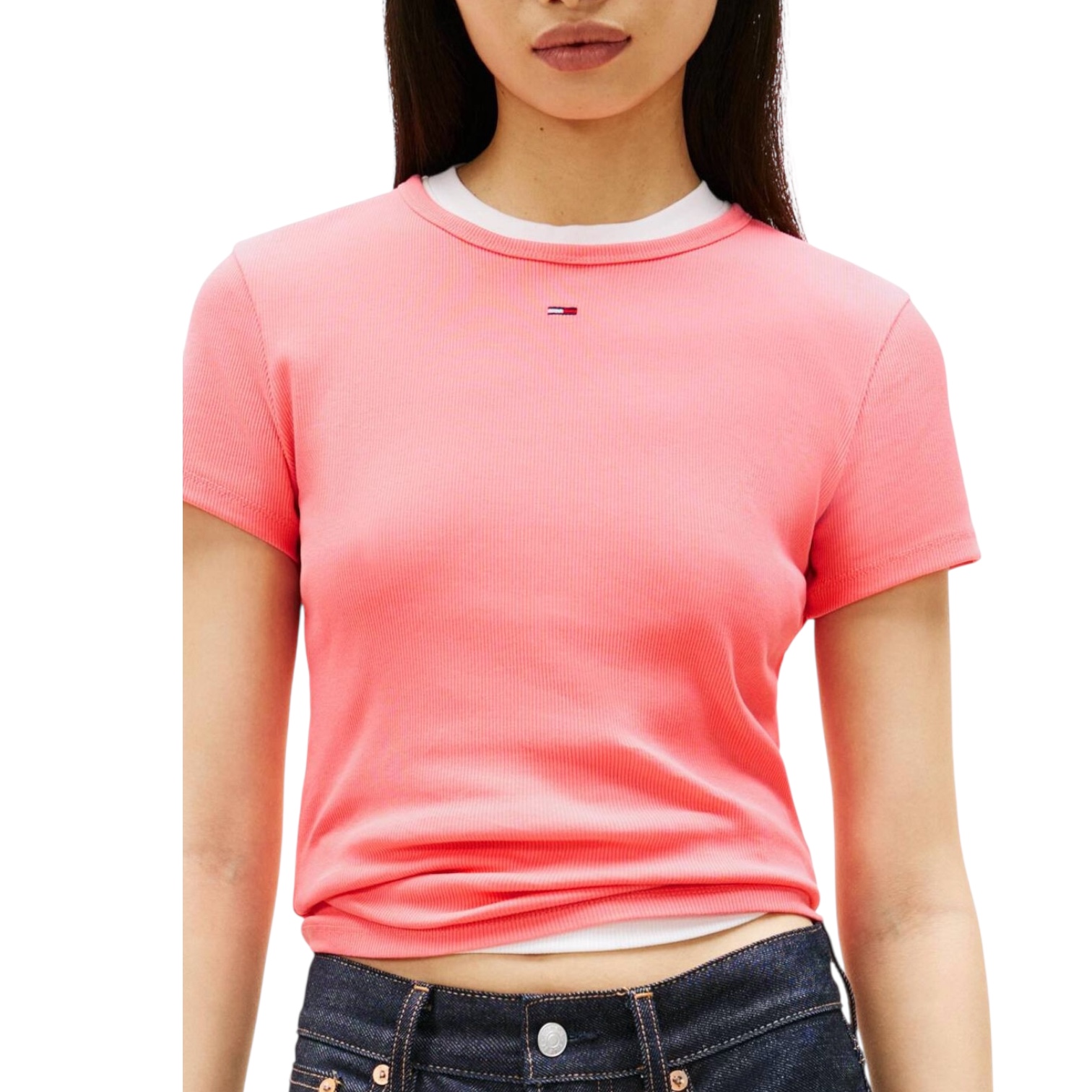 חולצה TOMMY HILFIGER SLIM BADGE RIB TEE