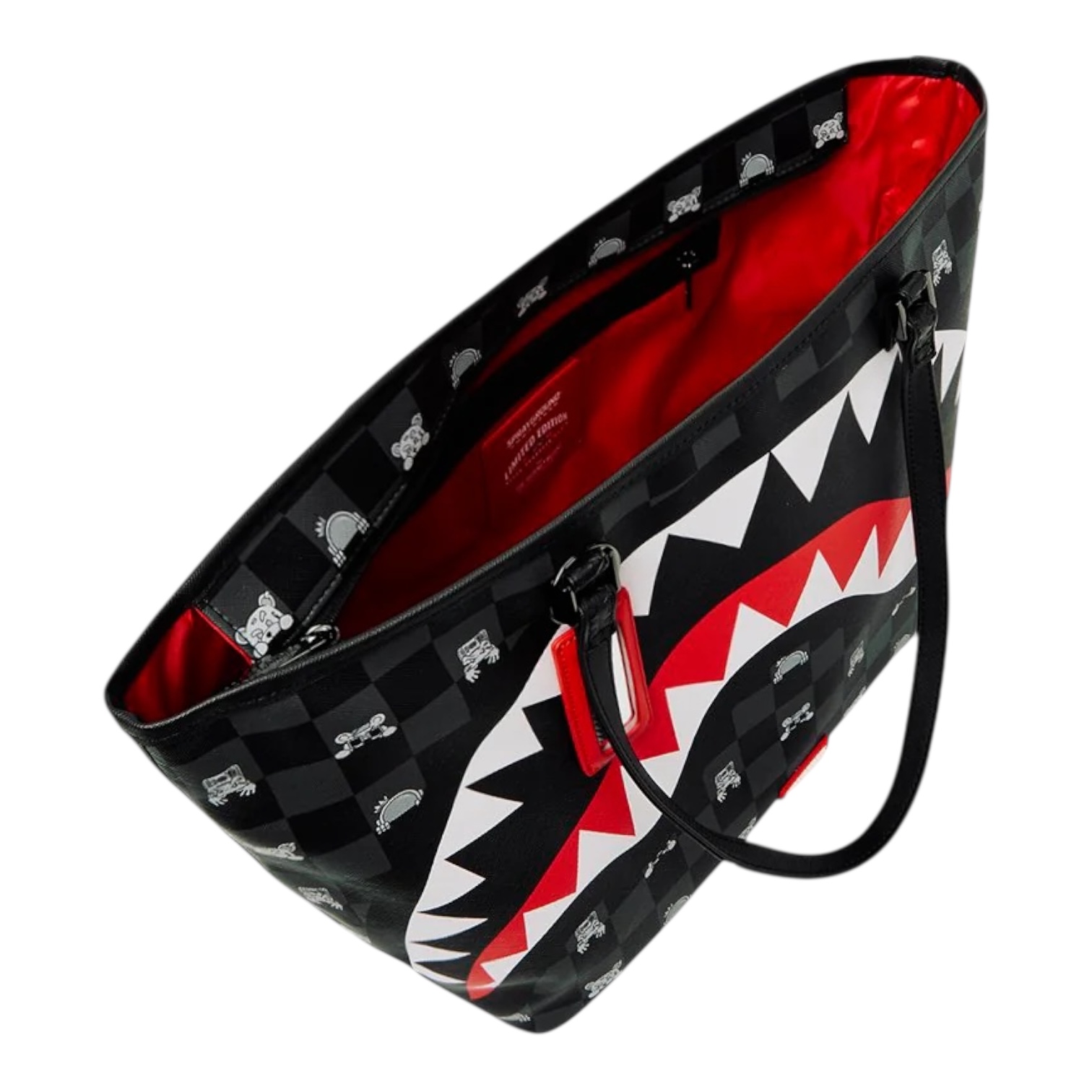 תיק SPRAYGROND GRAY PEEKING CHARACTER CHECK TOTE