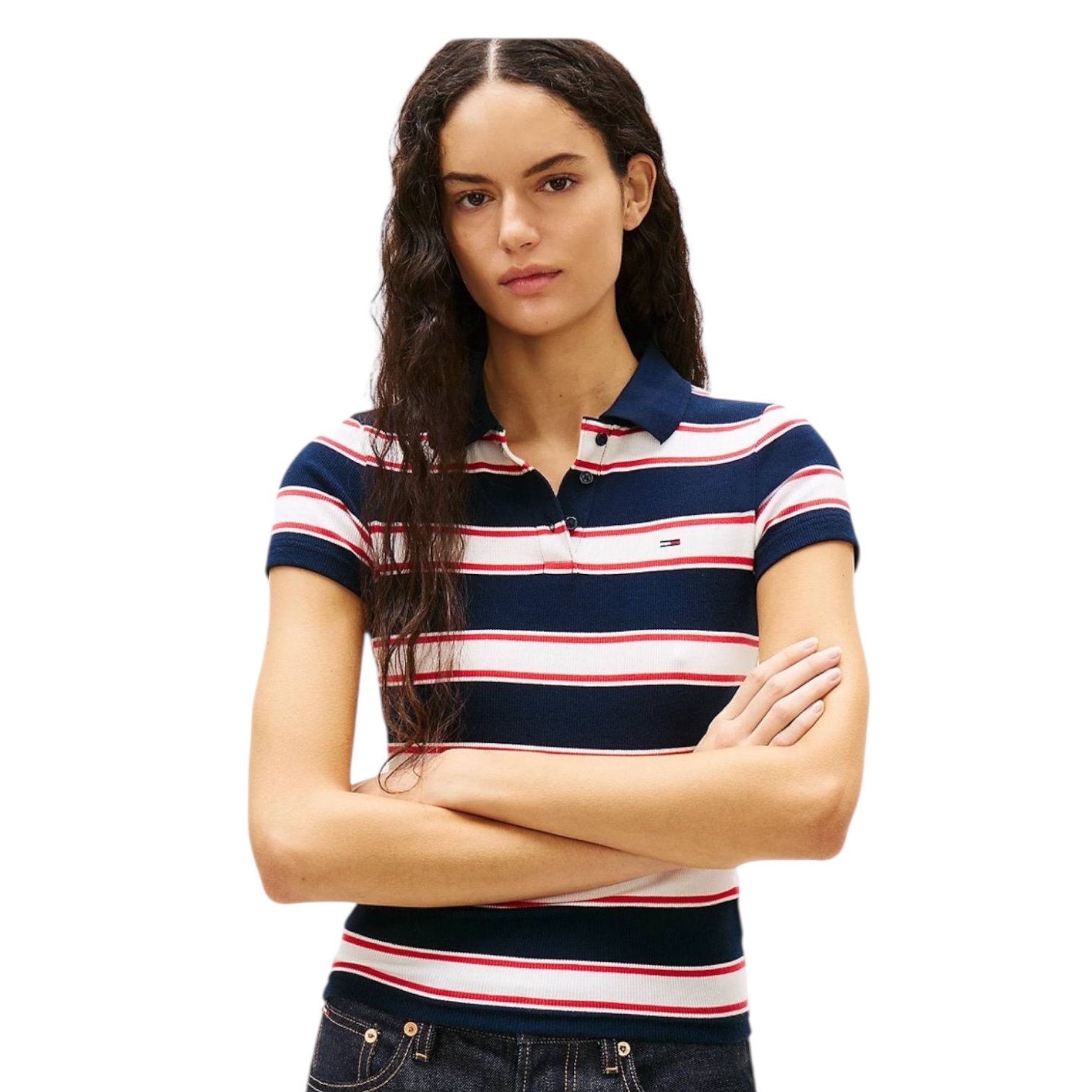 חולצה TOMMY HILFIGER SLIM POLO RIB TEE