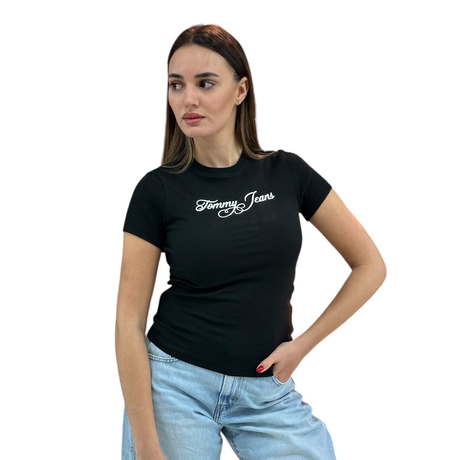 חולצה TOMMY HILFIGER SLIM RIB TEE