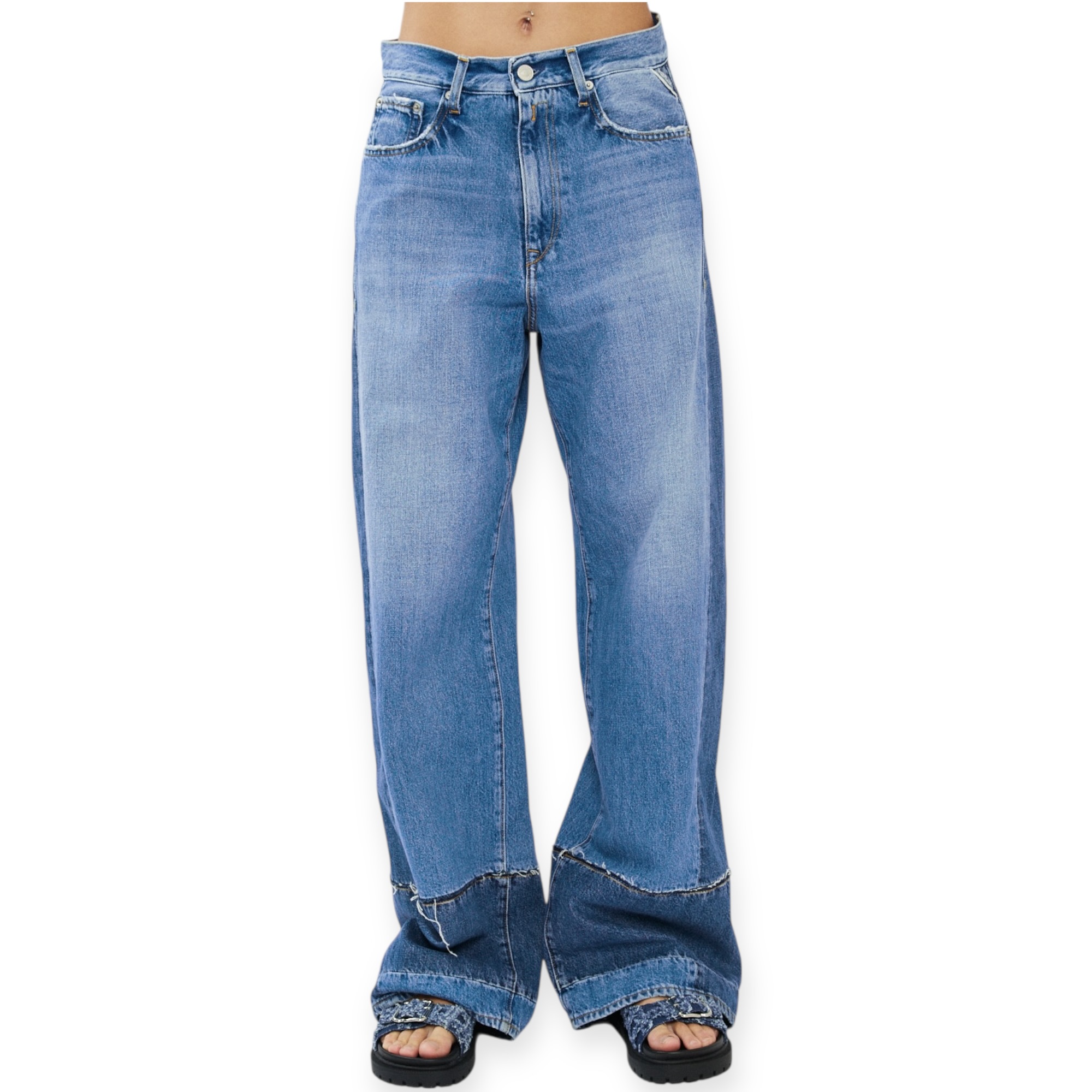 גינס נשים REPLAY IDALYA WIDE LEG JEANS
