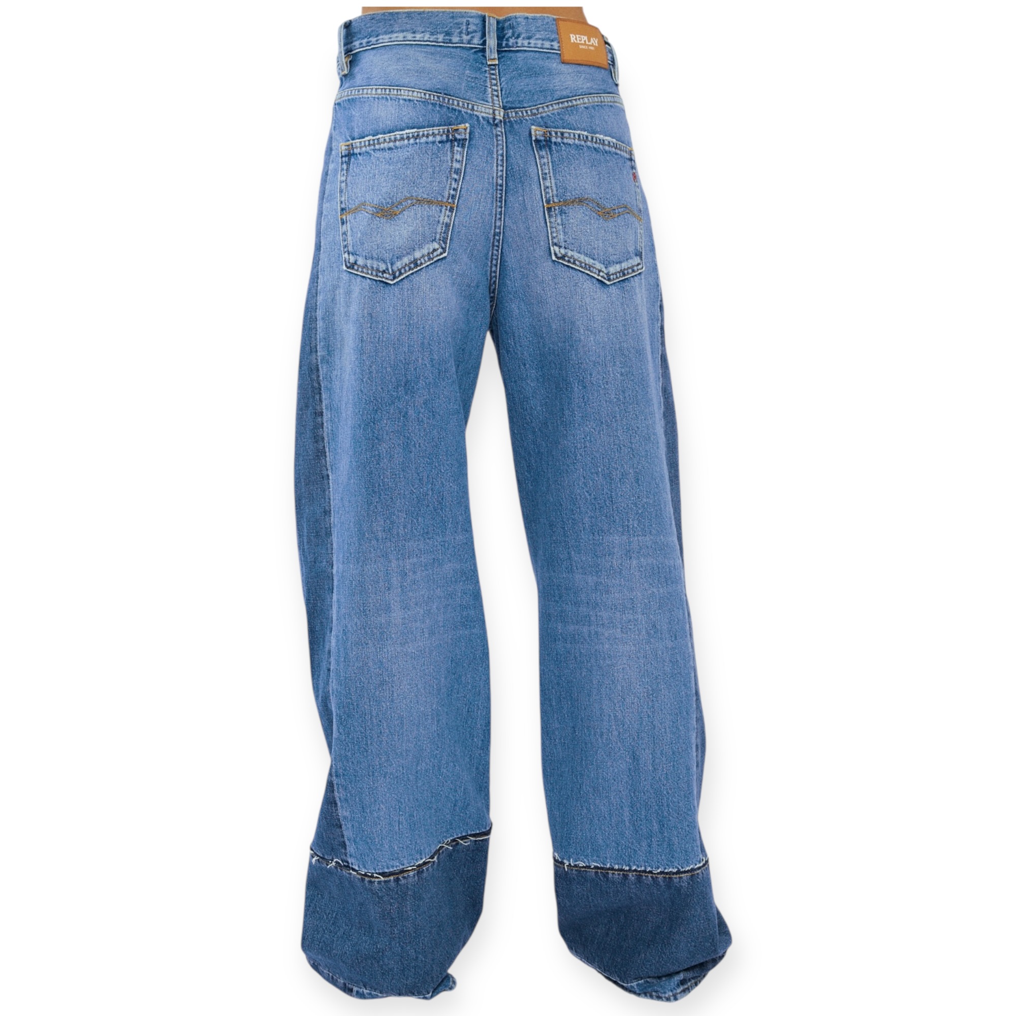 גינס נשים REPLAY IDALYA WIDE LEG JEANS