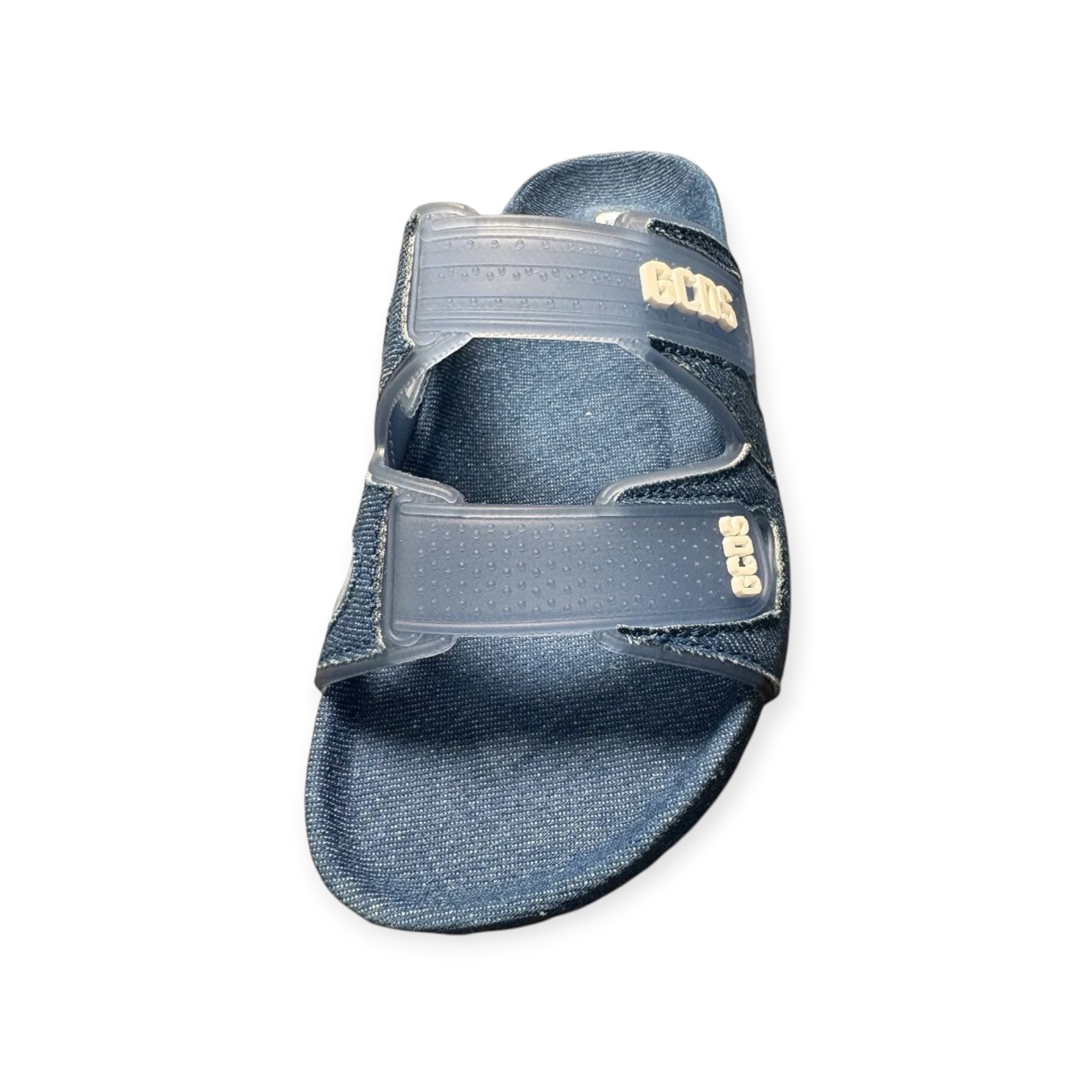נעלי נשים מכירה מוקדמת צפי הגעה 21.4.26 GCDS WOMEN SLIDERS DENIM FLAT