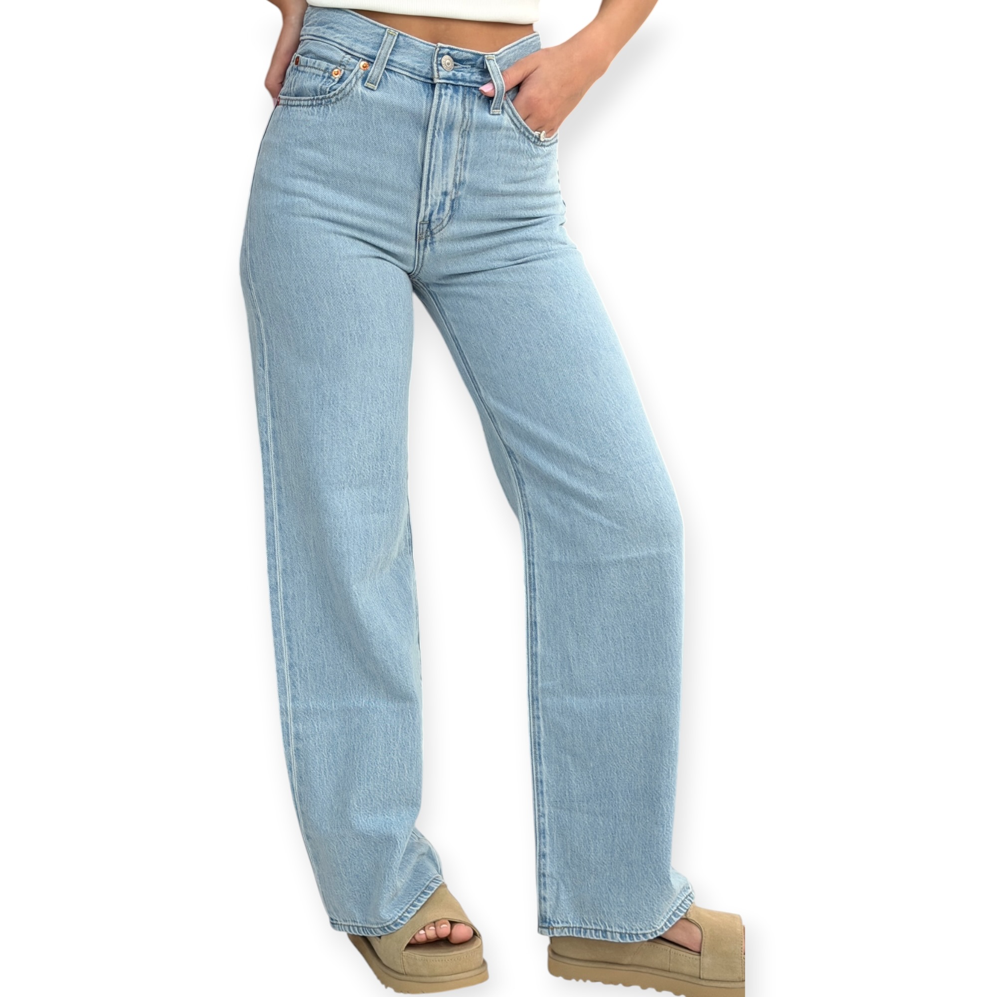 גינס נשים LEVIS RIBCAGE WIDE LEG H223 JEANS גינס נשים LEVIS RIBCAGE WIDE LEG H223 JEANS