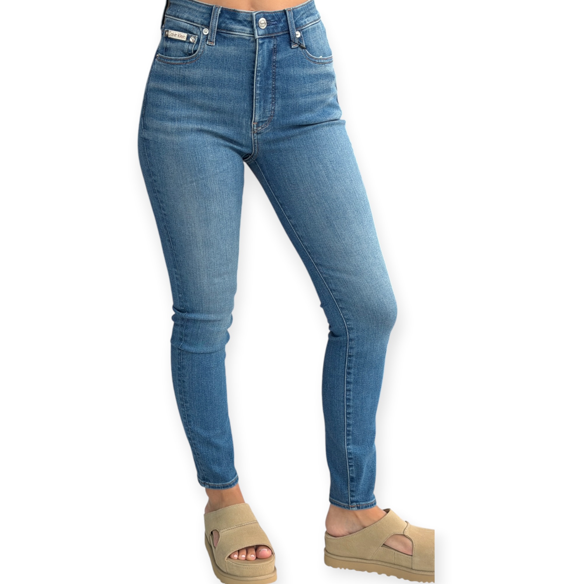 גינס CALVIN KLEIN HIGH RISE SKINNY JEANS גינס CALVIN KLEIN HIGH RISE SKINNY JEANS