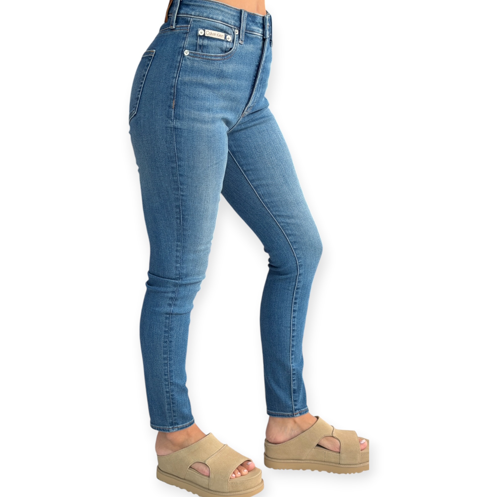 גינס CALVIN KLEIN HIGH RISE SKINNY JEANS גינס CALVIN KLEIN HIGH RISE SKINNY JEANS