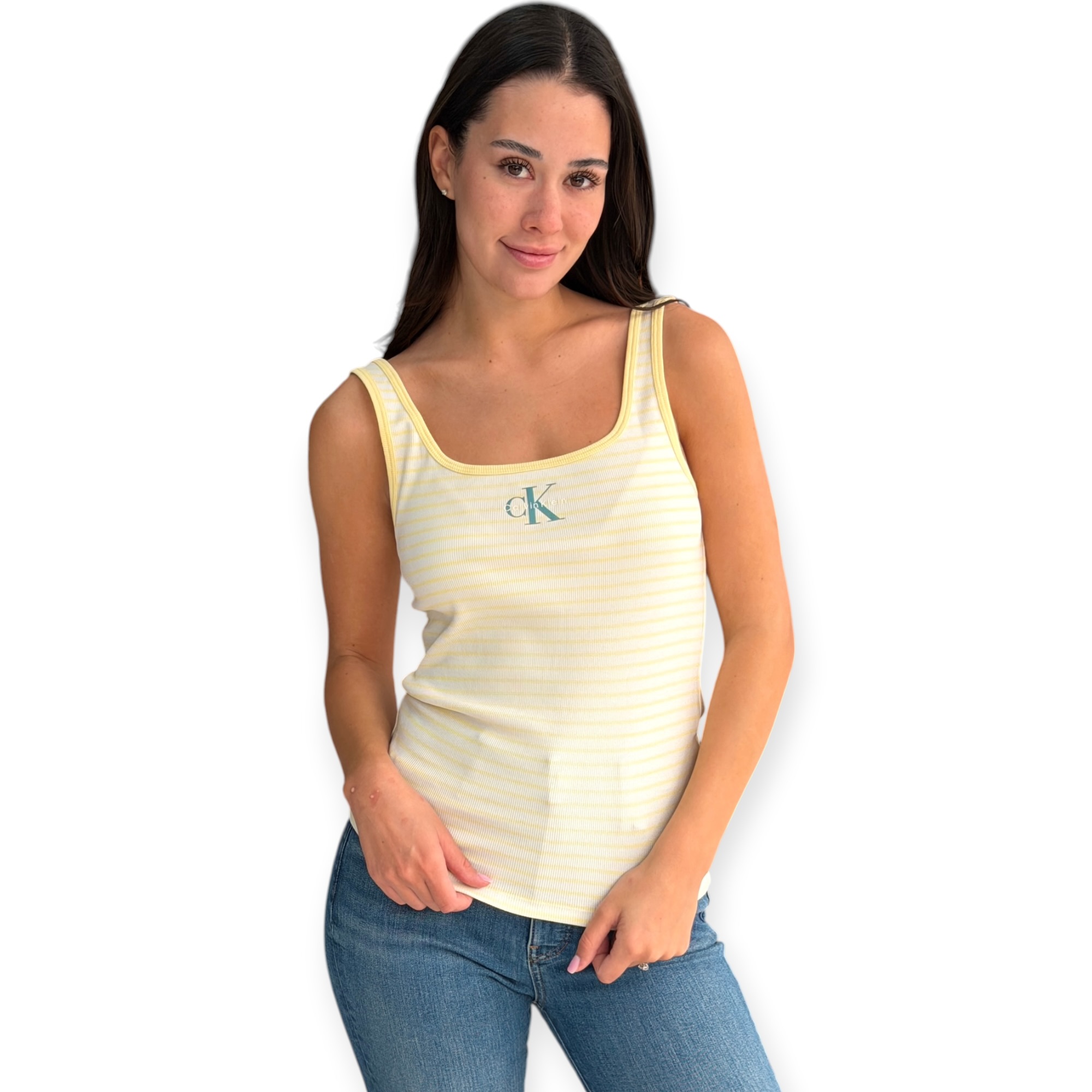 גופייה נשים CALVIN KLEIN STRIPED TANK
