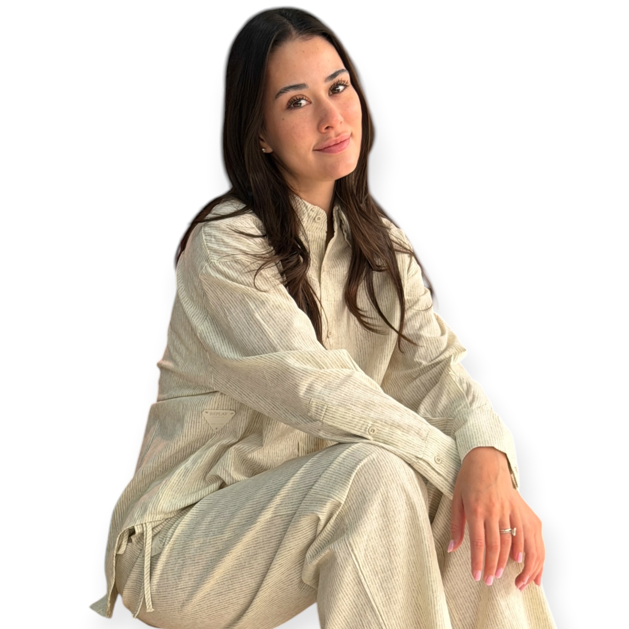 חליפה נשים REPLAY BUTTONED WOVEN SET