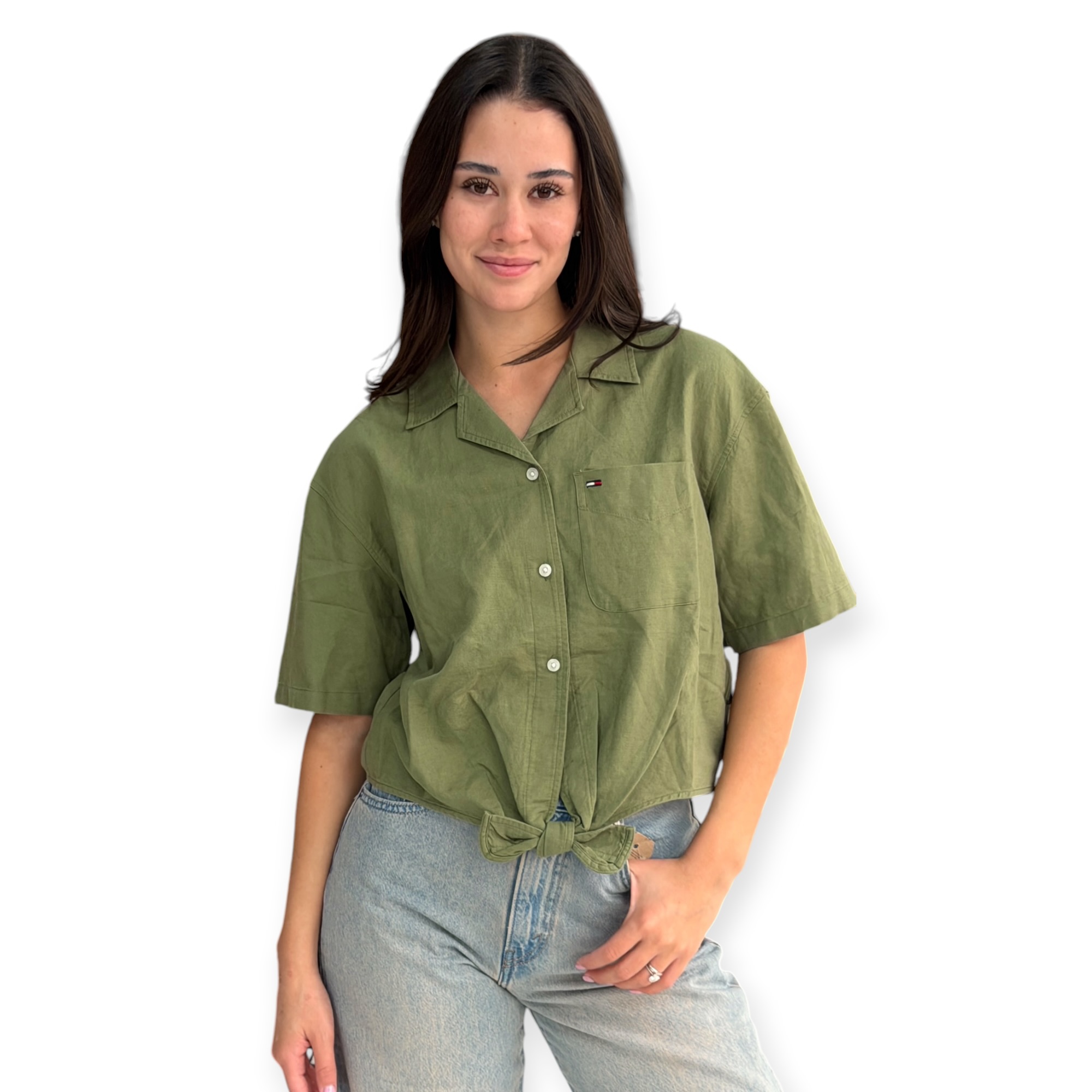 חולצה TOMMY HILFIGER LINEN SHIRT