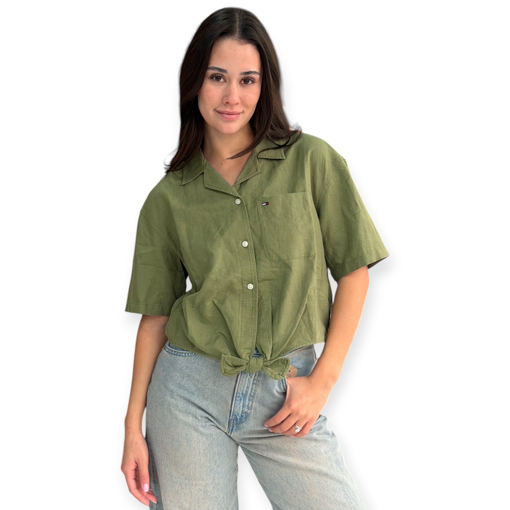 חולצה TOMMY HILFIGER LINEN SHIRT