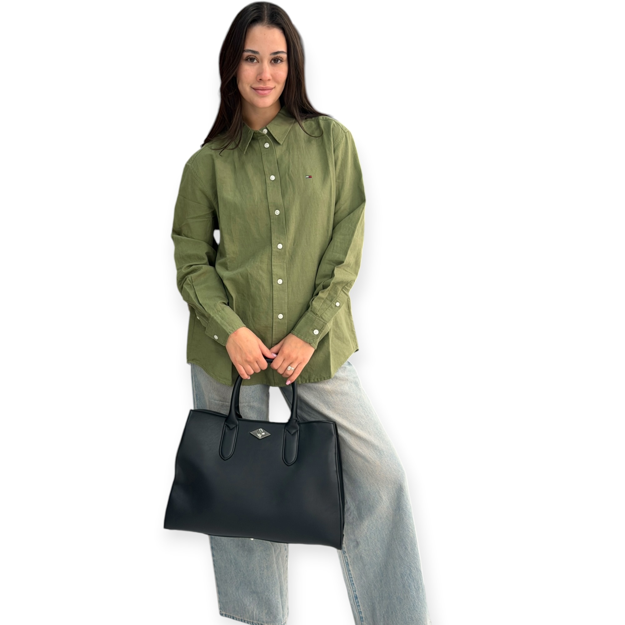 חולצה נשים TOMMY HILFIGER RLX LINEN SHIRT