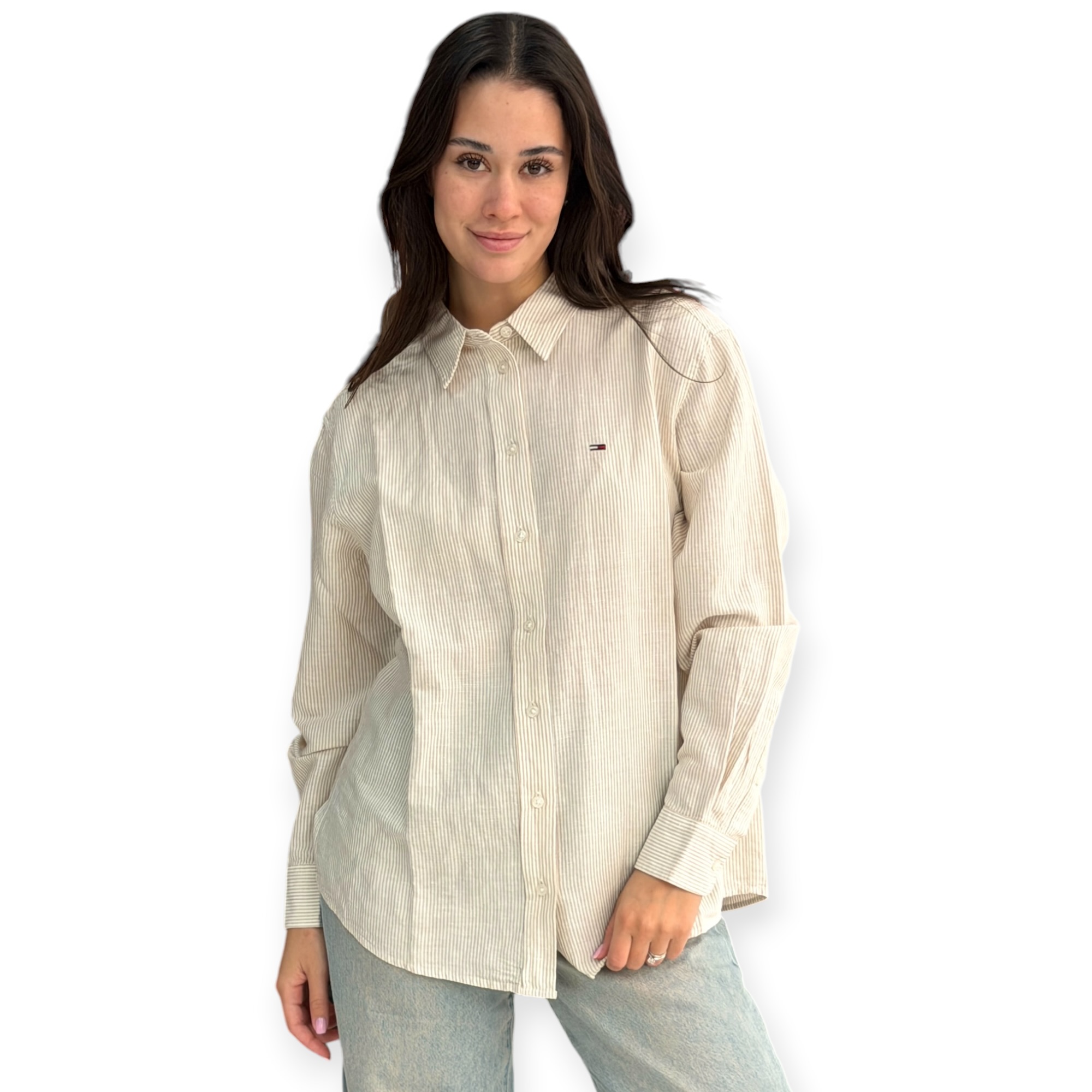 חולצה נשים TOMMY HILFIGER RLX LINEN SHIRT