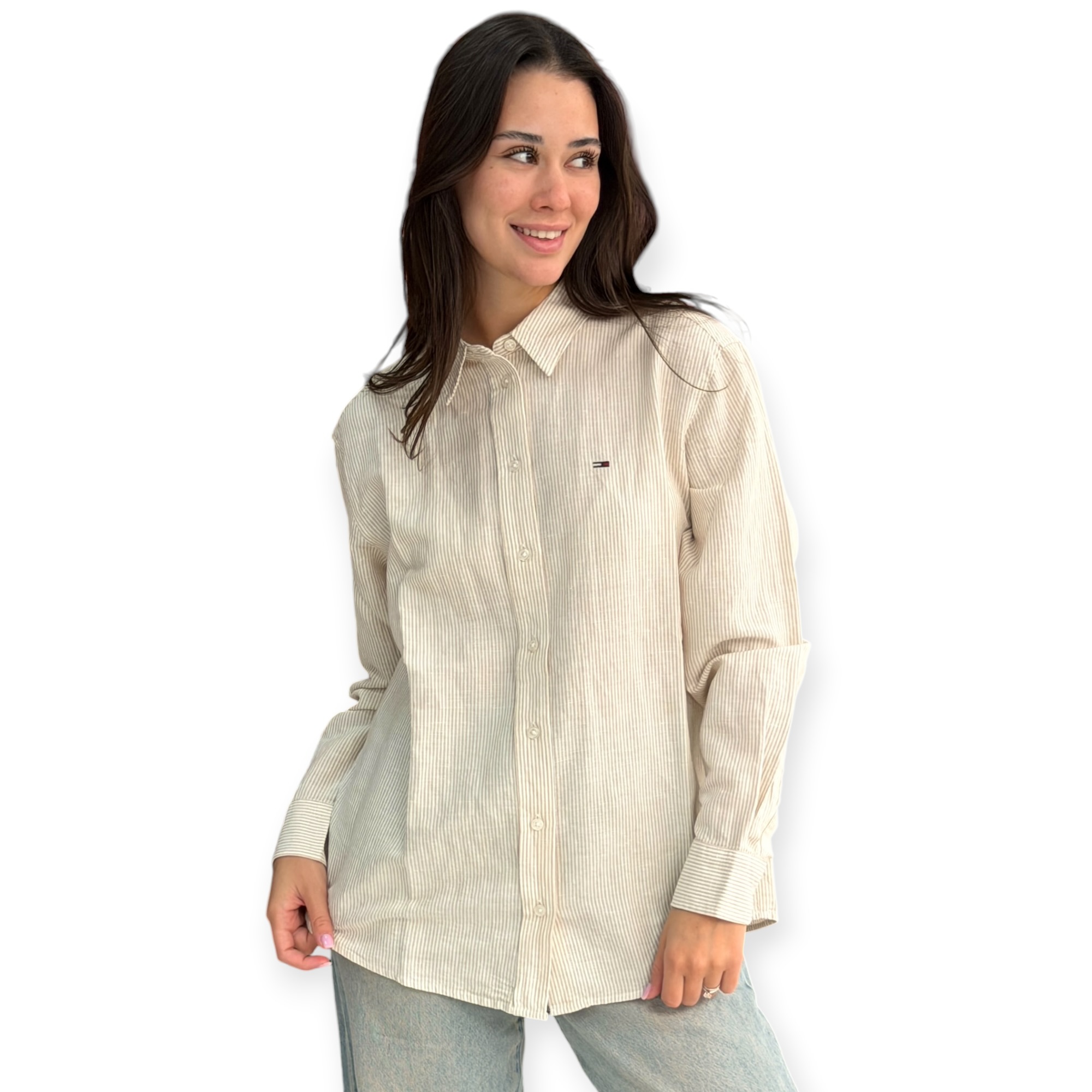 חולצה נשים TOMMY HILFIGER RLX LINEN SHIRT
