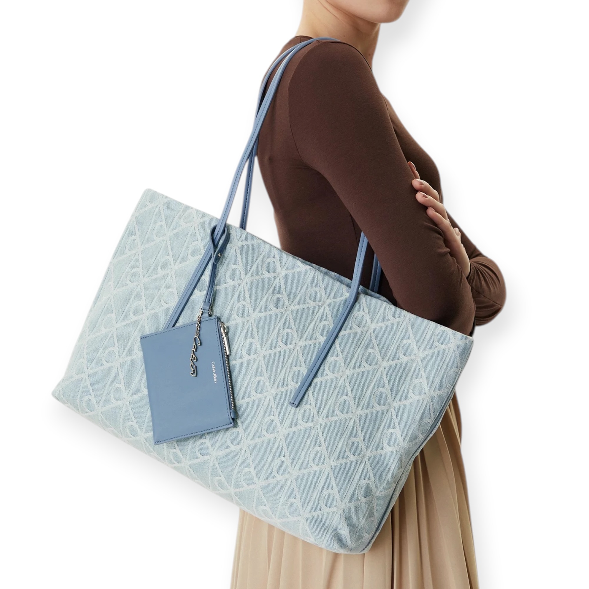 תיק CALVIN KLEIN AOP DENIM TOT