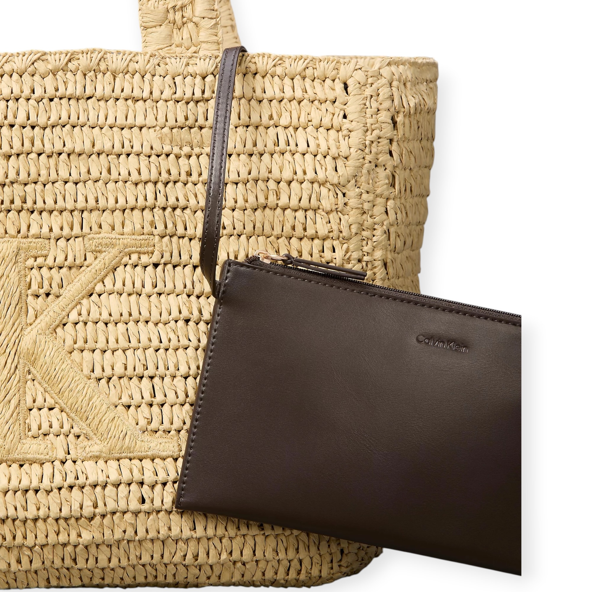 תיק נשים CALVIN KLEIN BOLD RAFIA MEDIUM TOTE