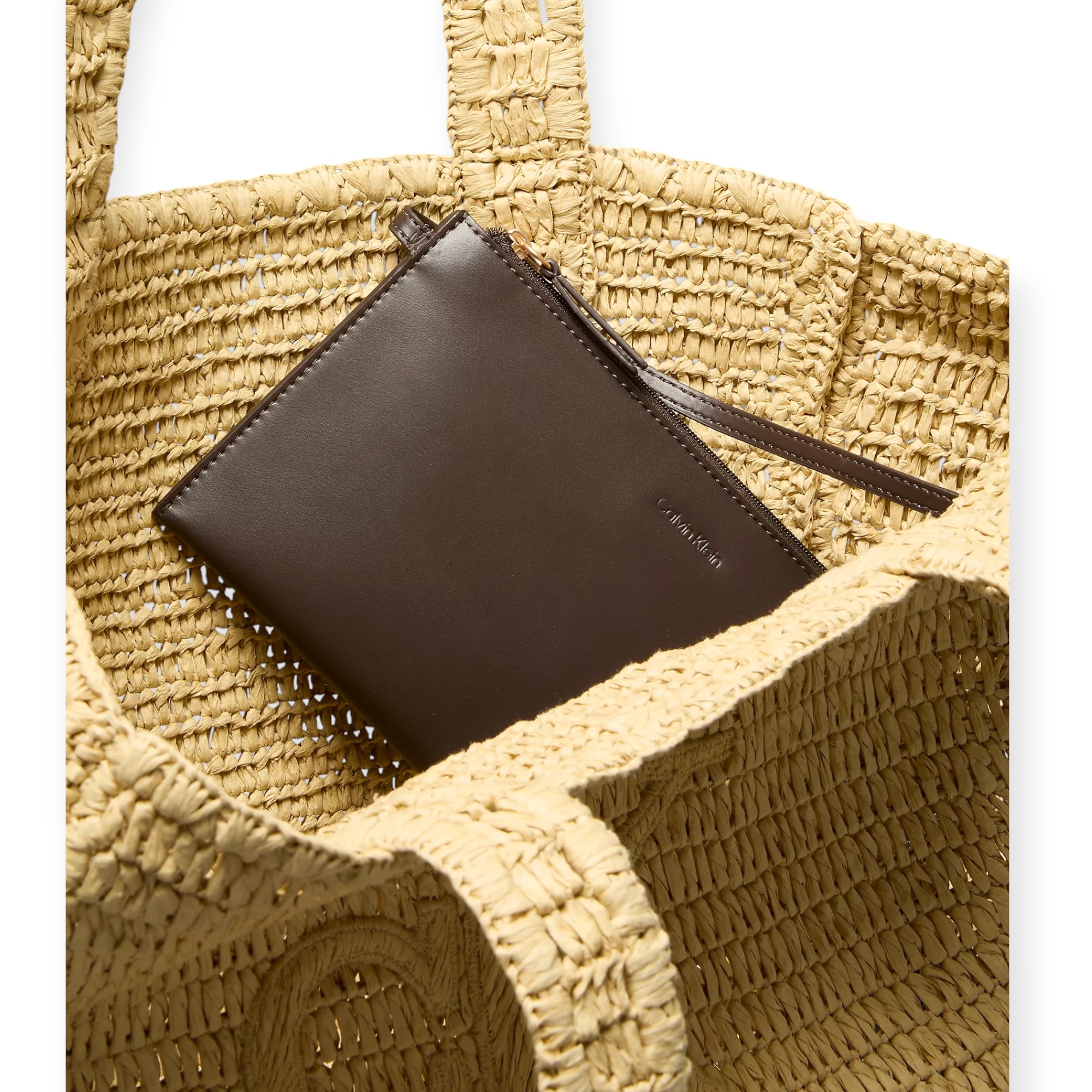 תיק נשים CALVIN KLEIN BOLD RAFIA MEDIUM TOTE