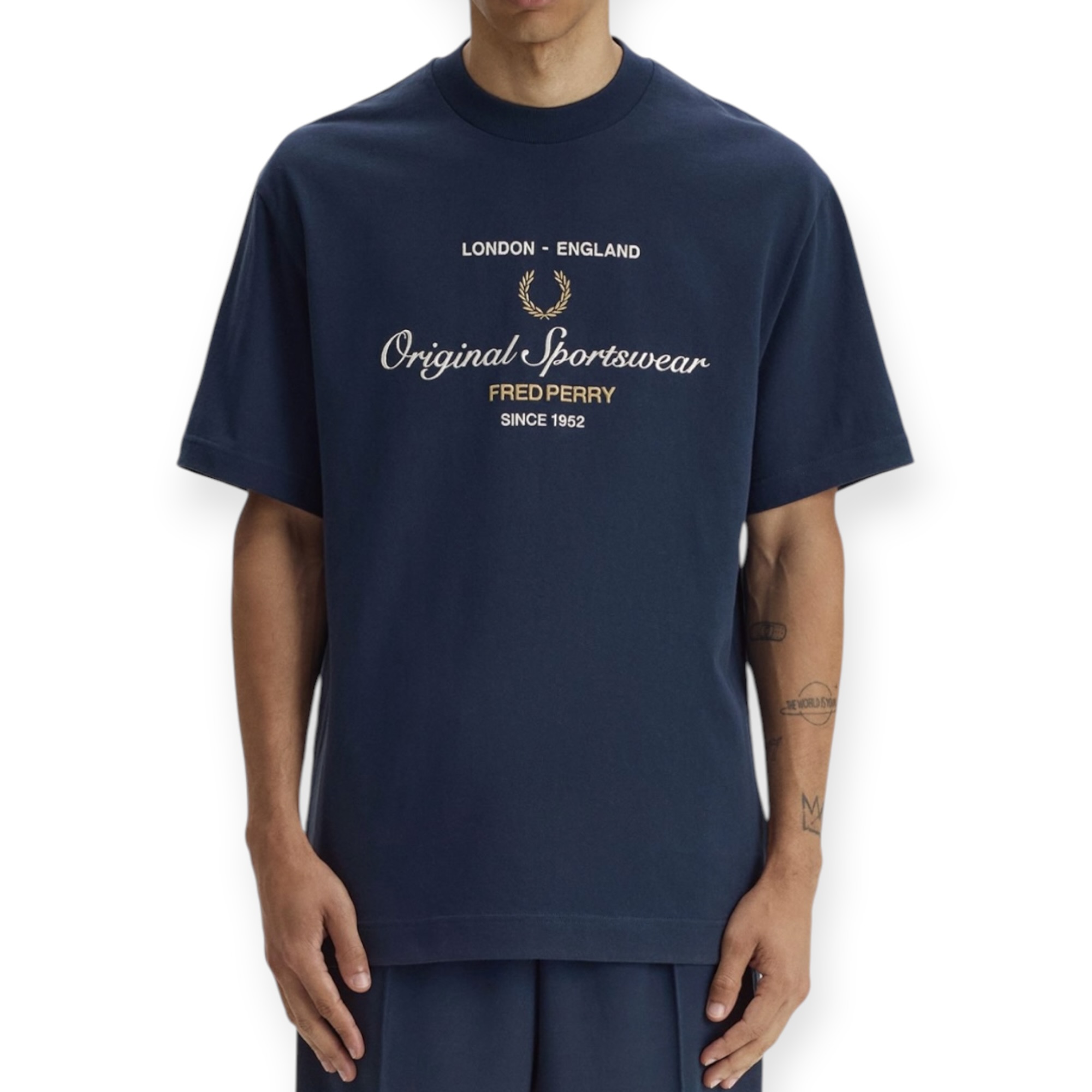 חולצה גברים FRED PERRY OVERSIZE TEE SHIRT