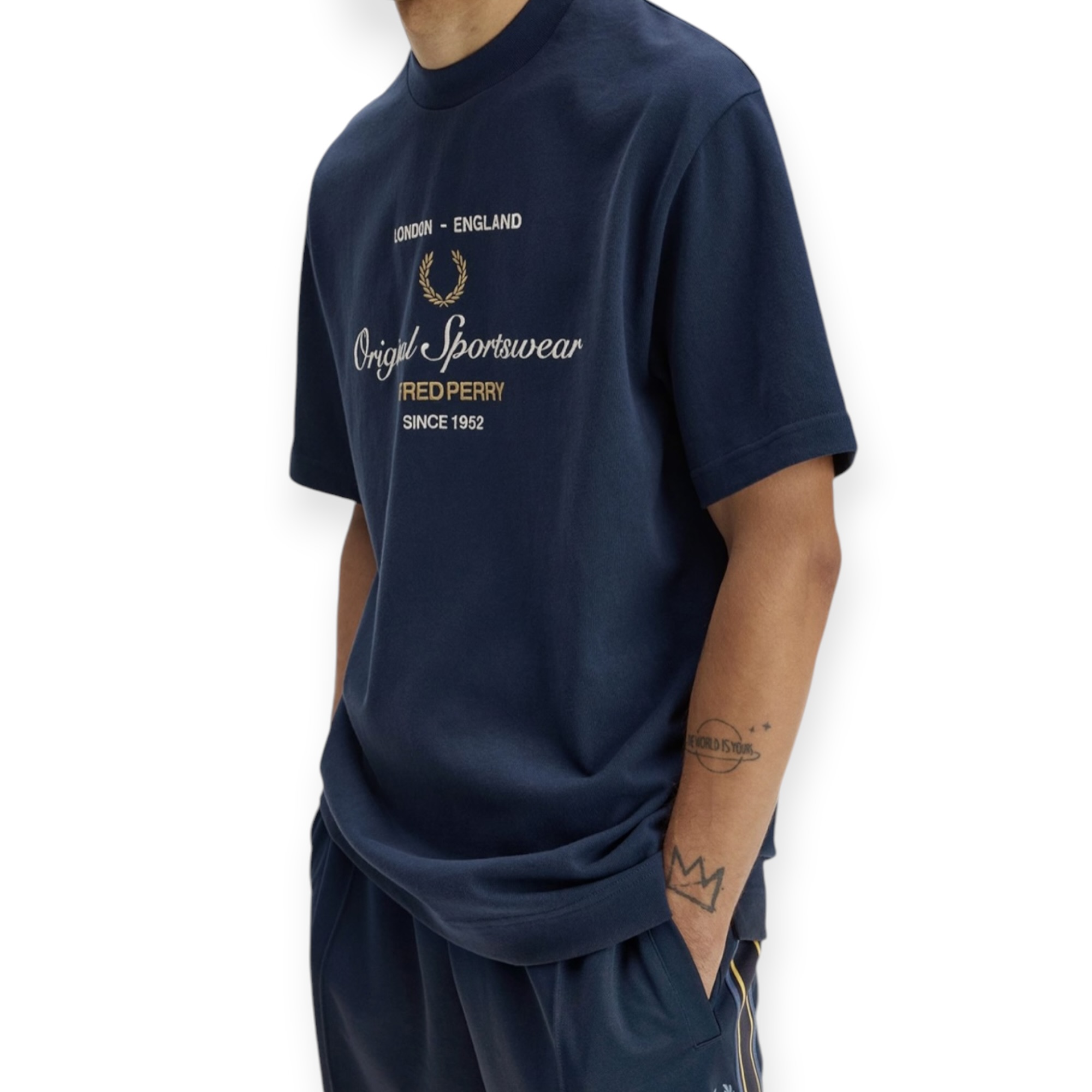 חולצה גברים FRED PERRY OVERSIZE TEE SHIRT