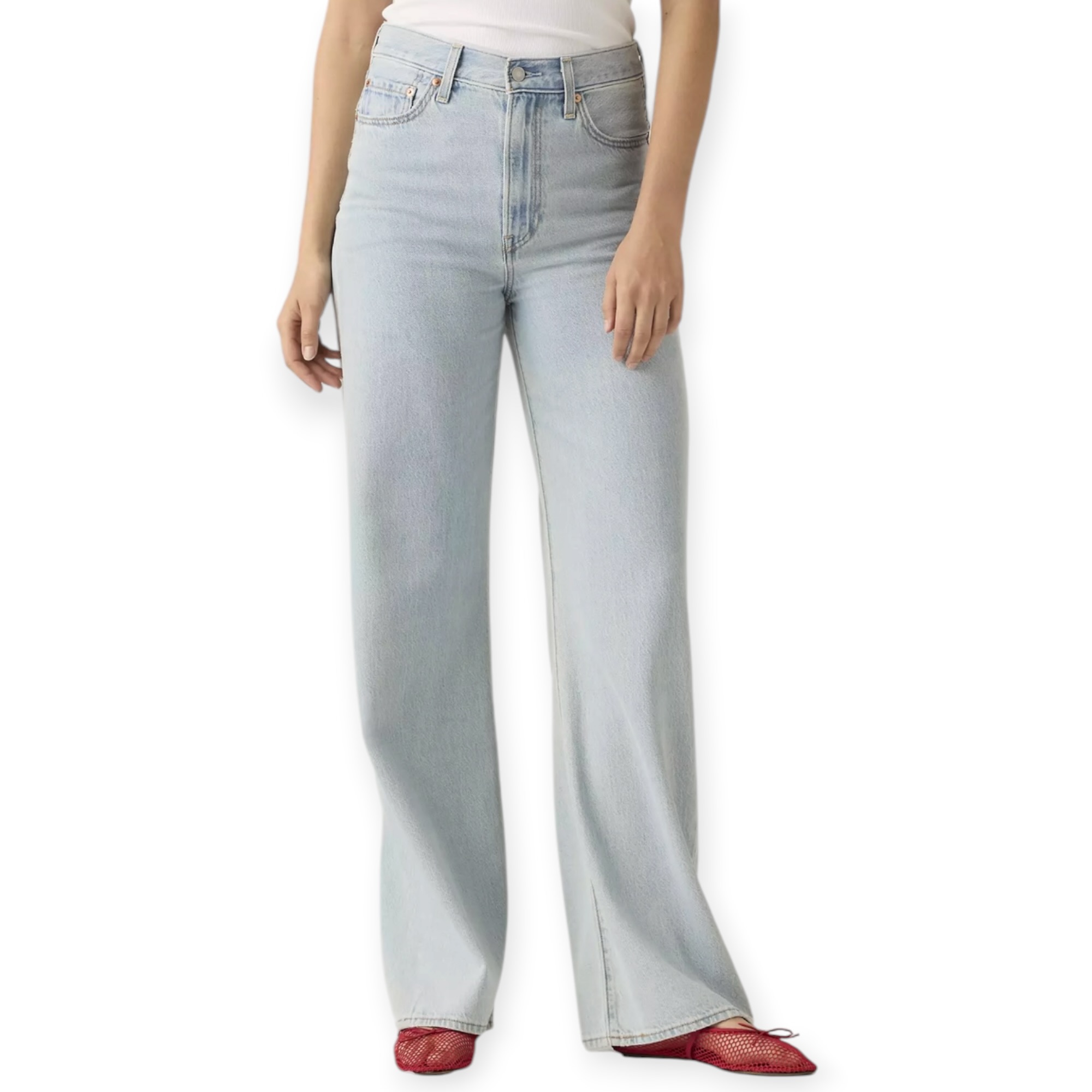 גינס נשים LEVIS RIBCAGE WIDE LEG H223 JEANS