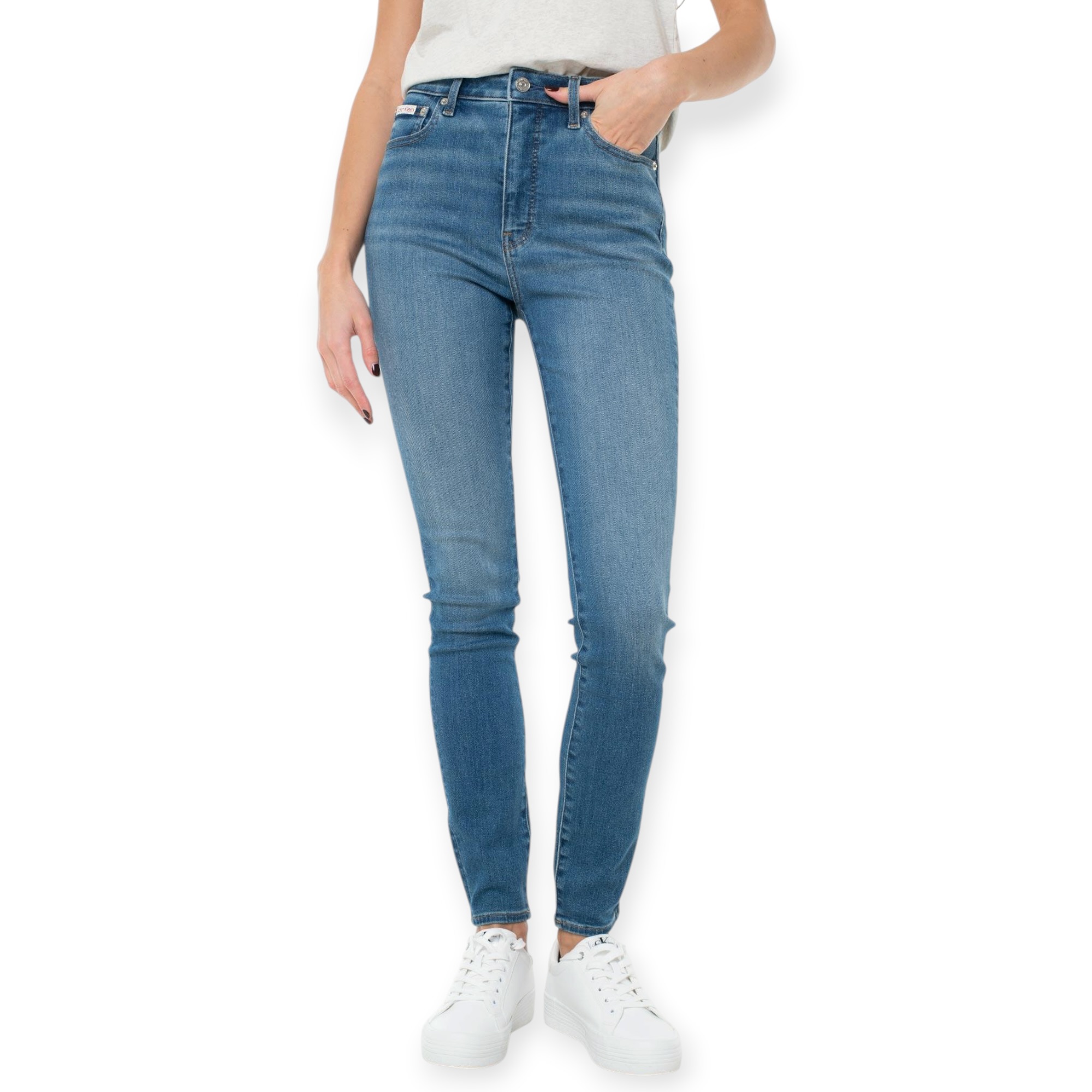 גינס CALVIN KLEIN HIGH RISE SKINNY JEANS גינס CALVIN KLEIN HIGH RISE SKINNY JEANS