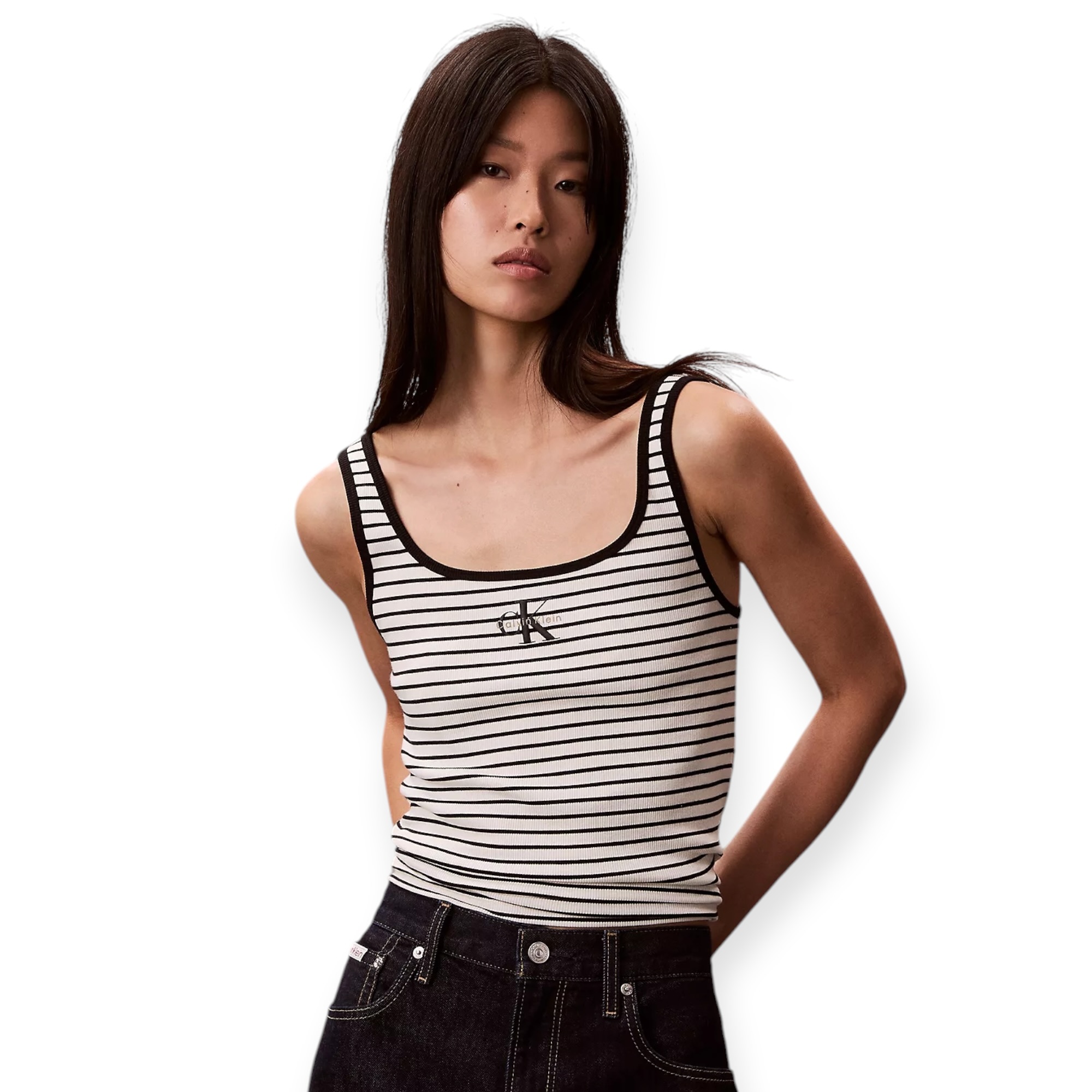 גופייה נשים CALVIN KLEIN STRIPED TANK