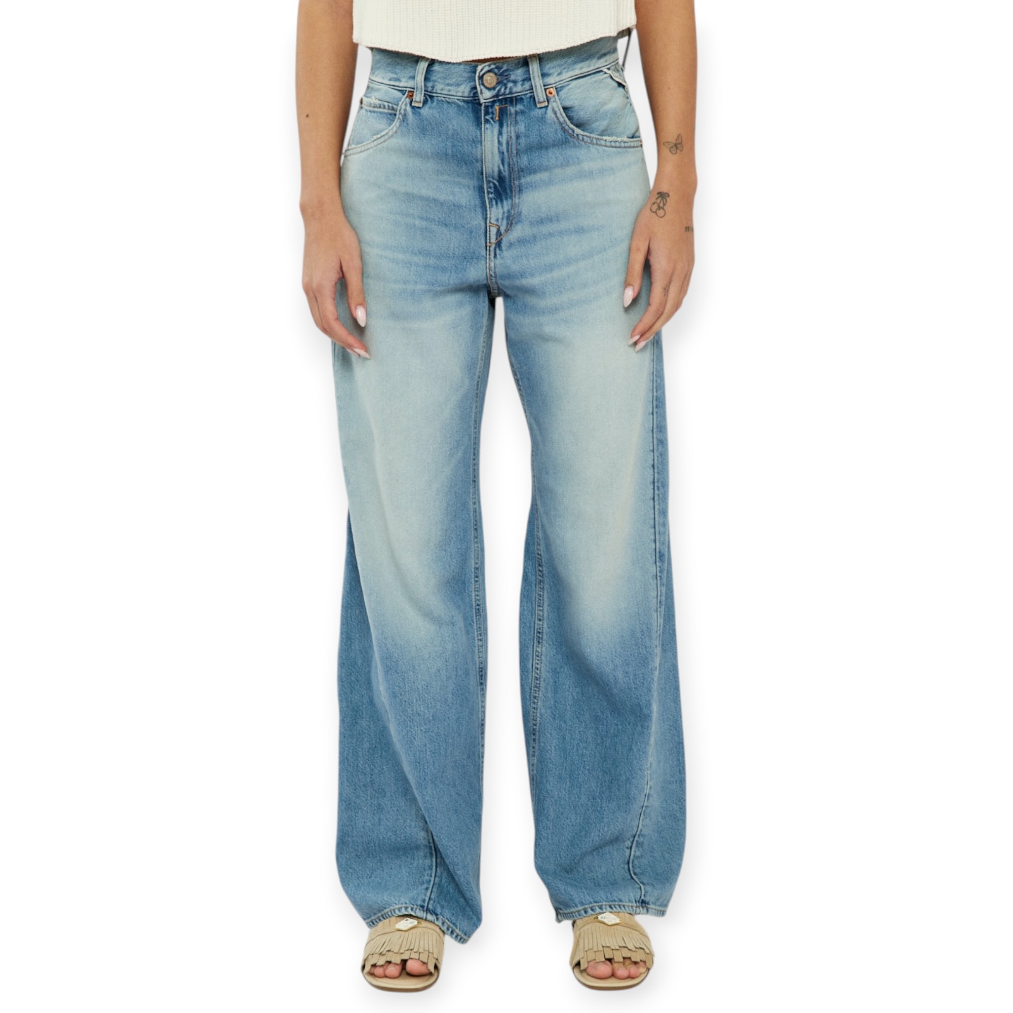 גינס REPLAY NARJA LOW RISE BAGGY JEANS