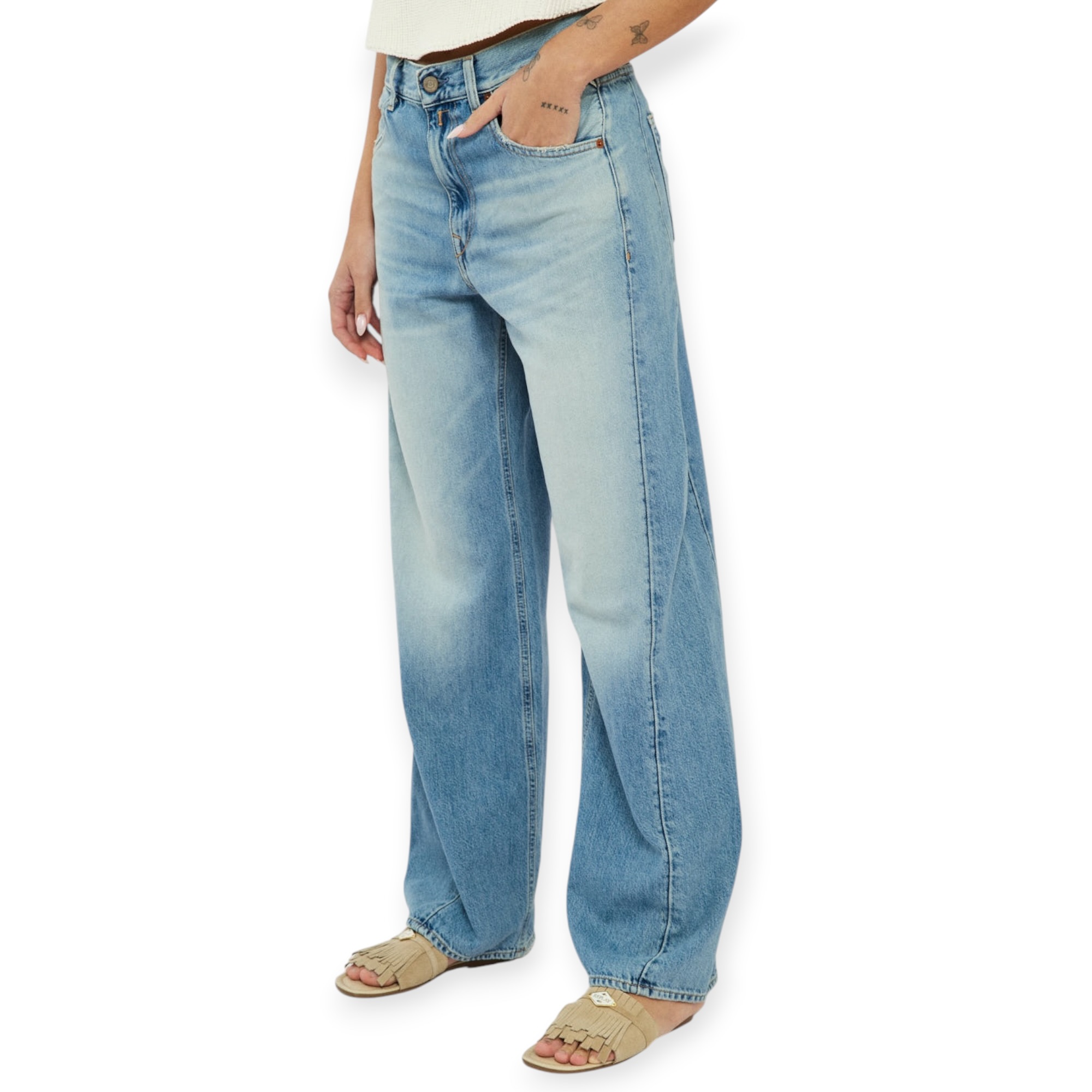 גינס REPLAY NARJA LOW RISE BAGGY JEANS