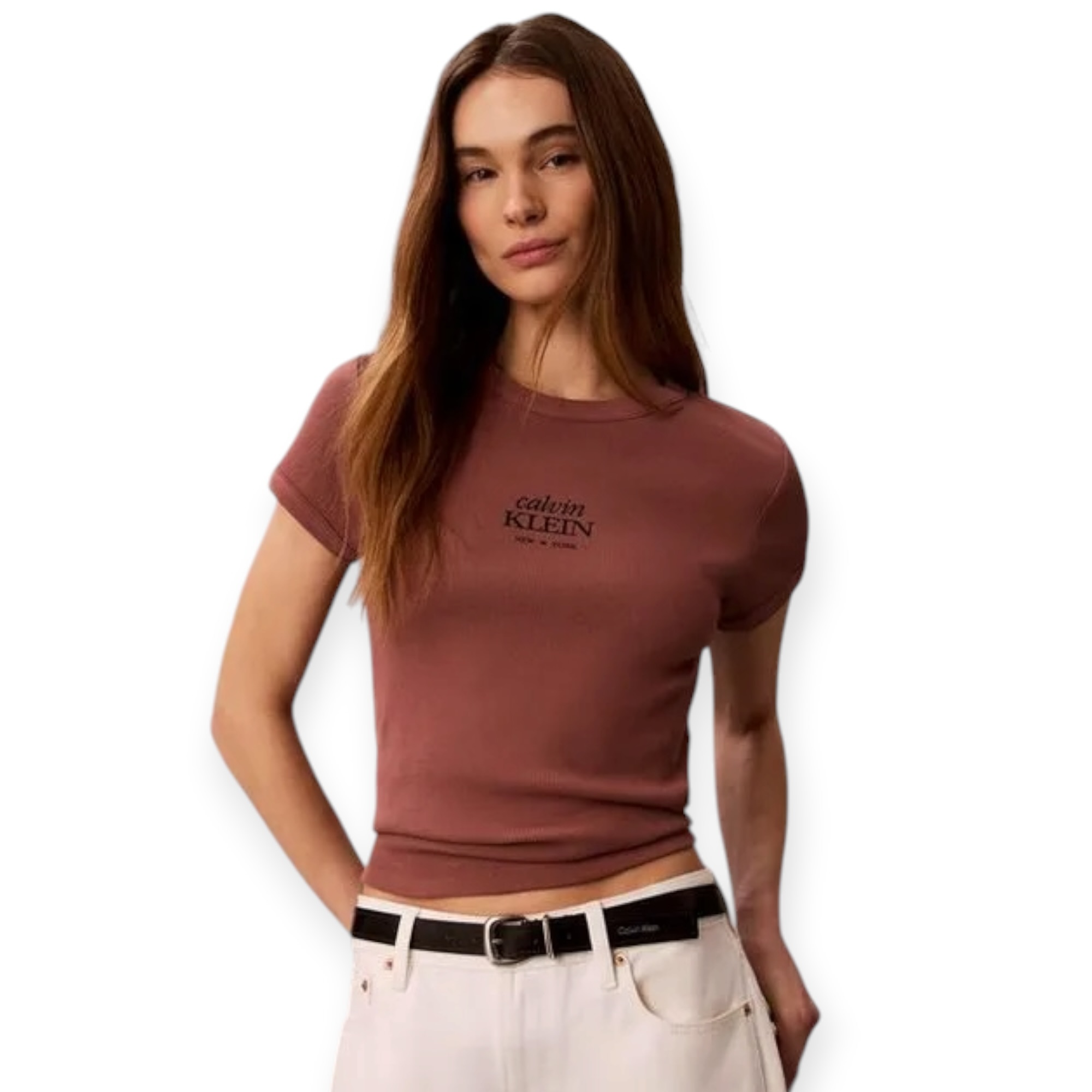 חולצה CALVIN KLEIN RIB BABY TEE