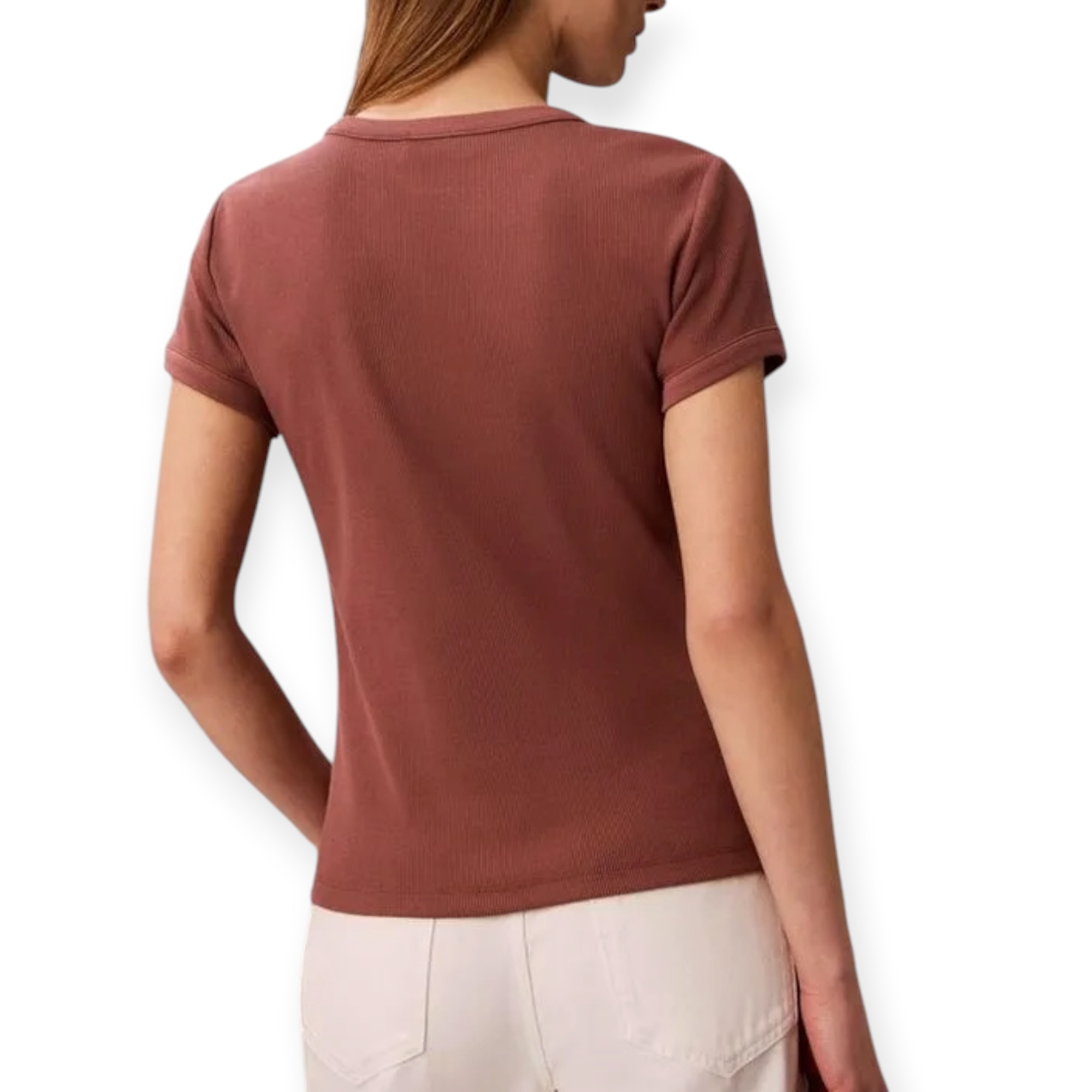 חולצה CALVIN KLEIN RIB BABY TEE